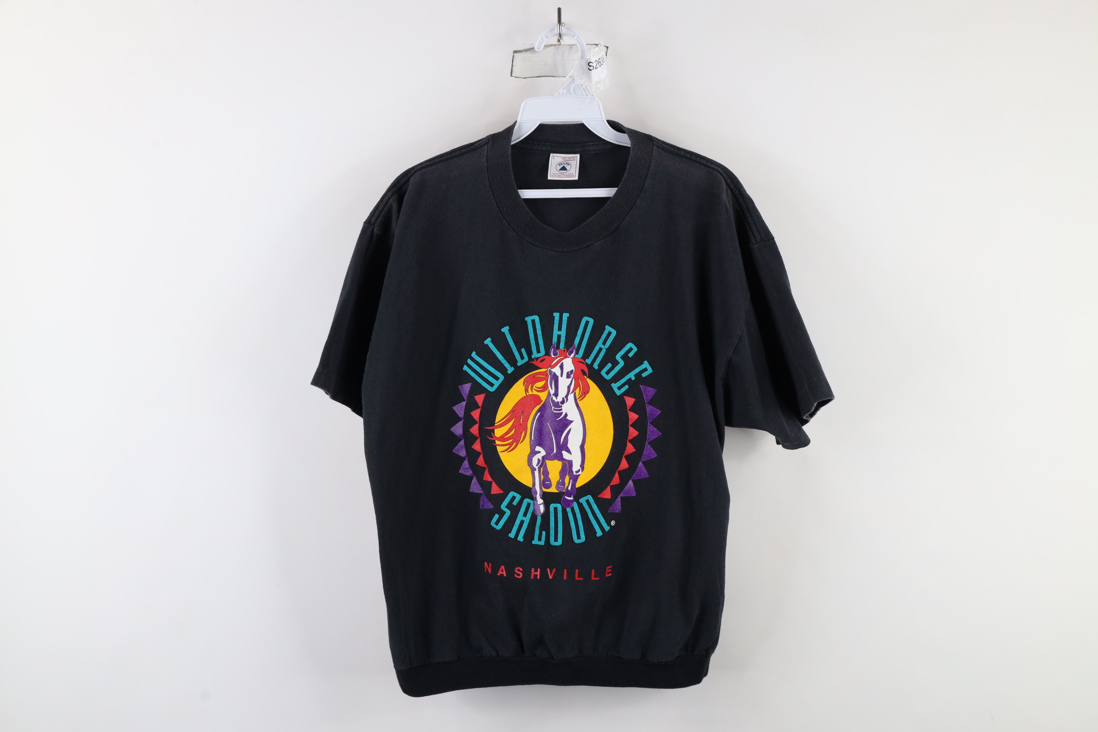 Vintage Vintage 90s Streetwear Nashville Pullover T-Shirt Black Size L / US 10 / IT 46 - 1 Thumbnail