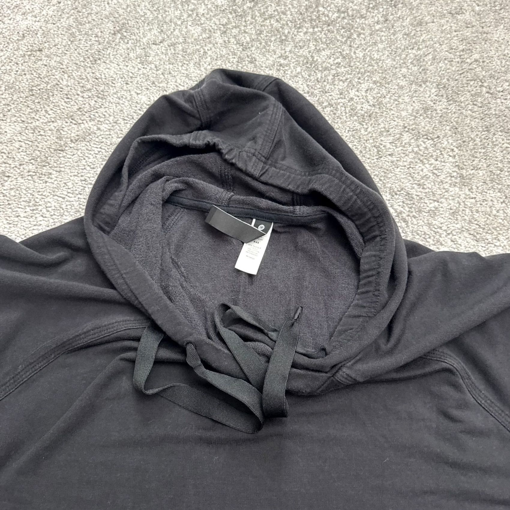 Athleta Athleta Cabana Tunic Hoodie Shift Dress Womens XXS Black Short Sleeve Casual Shirt/Shift Dress Womens XS? Size XXS / US 00 / IT 34 - 3 Thumbnail