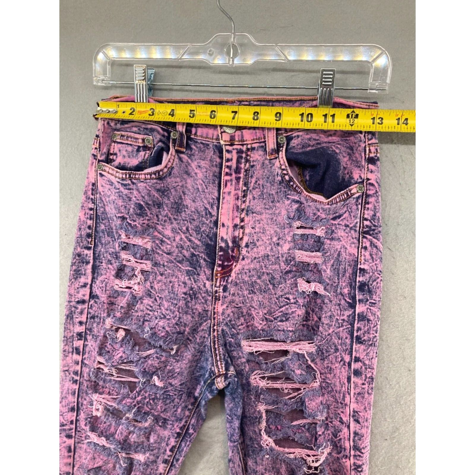 Denime Judy Blue Jeans Womens 9 Pink Denim Stretch Skinky Shirt Jeans? Size 30" / US 8 / IT 44 - 2 Thumbnail