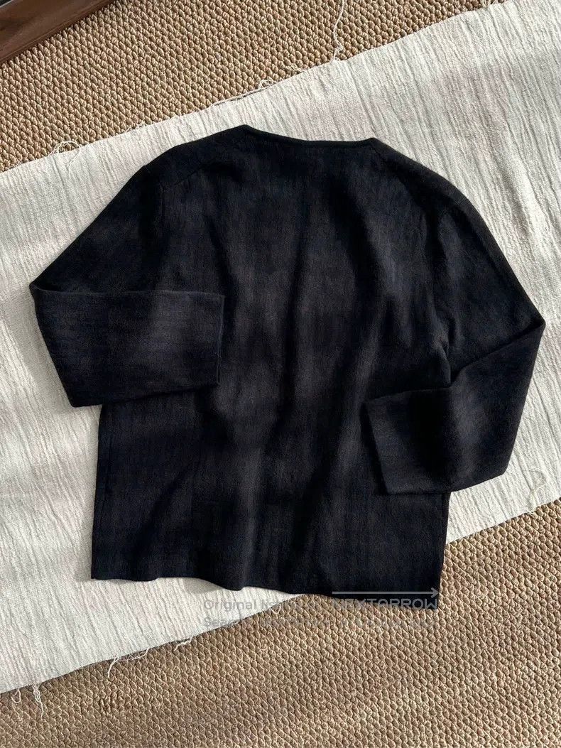 Hermes Hermes Cashmere knit cardigan long sleeve jacket, dark bro Size M / US 6-8 / IT 42-44 - 6 Thumbnail