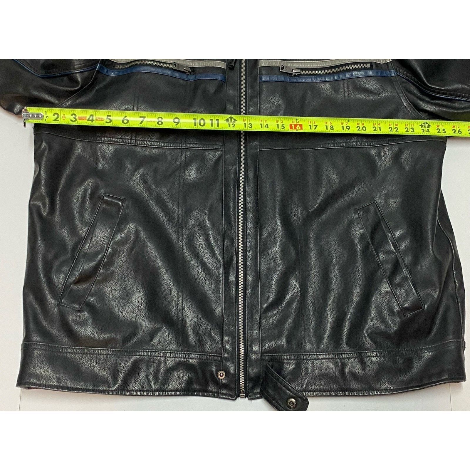 Arizona Jean Co. Vtg Arizona Faux Leather Men's Full Zip Jacket 2XL Black 90s Size US XXL / EU 58 / 5 - 6 Thumbnail