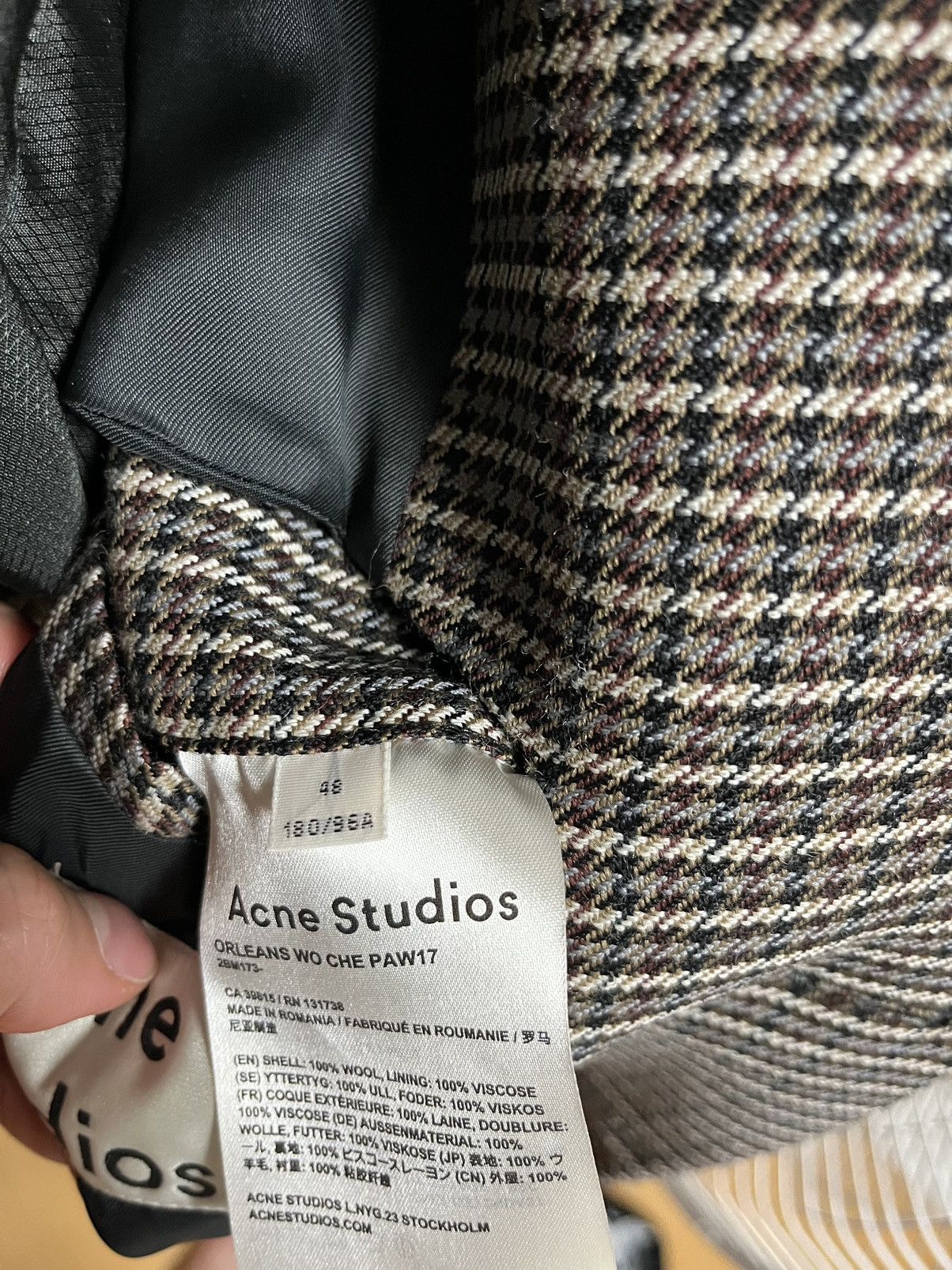 Acne Studios Acne studios check jacket Size 48R - 5 Thumbnail