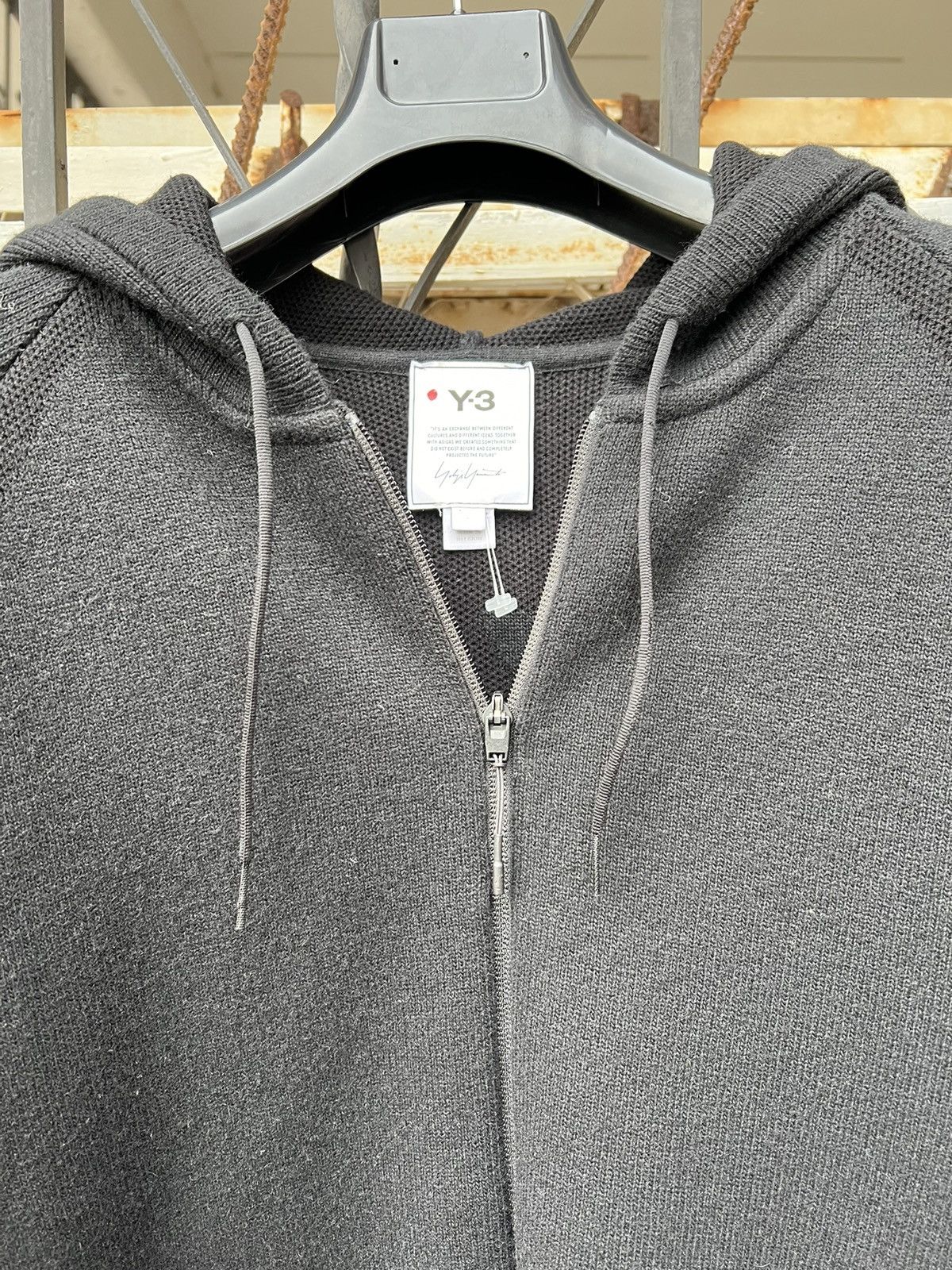 Adidas Yohji Yamamoto Y-3 Zip Hoodie Wool Big Logo rare Size US M / EU 48-50 / 2 - 13 Thumbnail