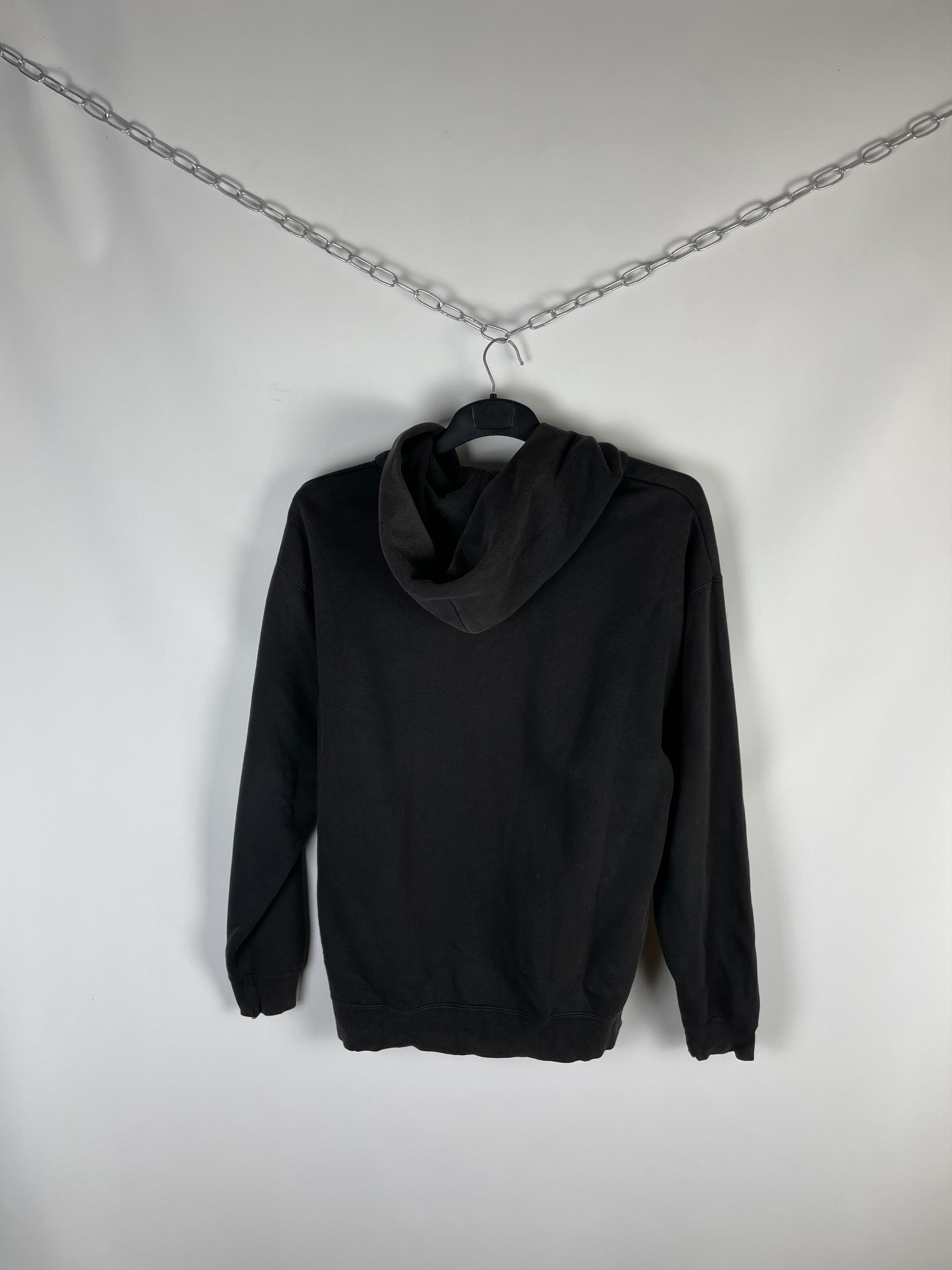 Fruit Of The Loom Vintage 90s Blank Black Zip Hoodie Size US M / EU 48-50 / 2 - 8 Thumbnail