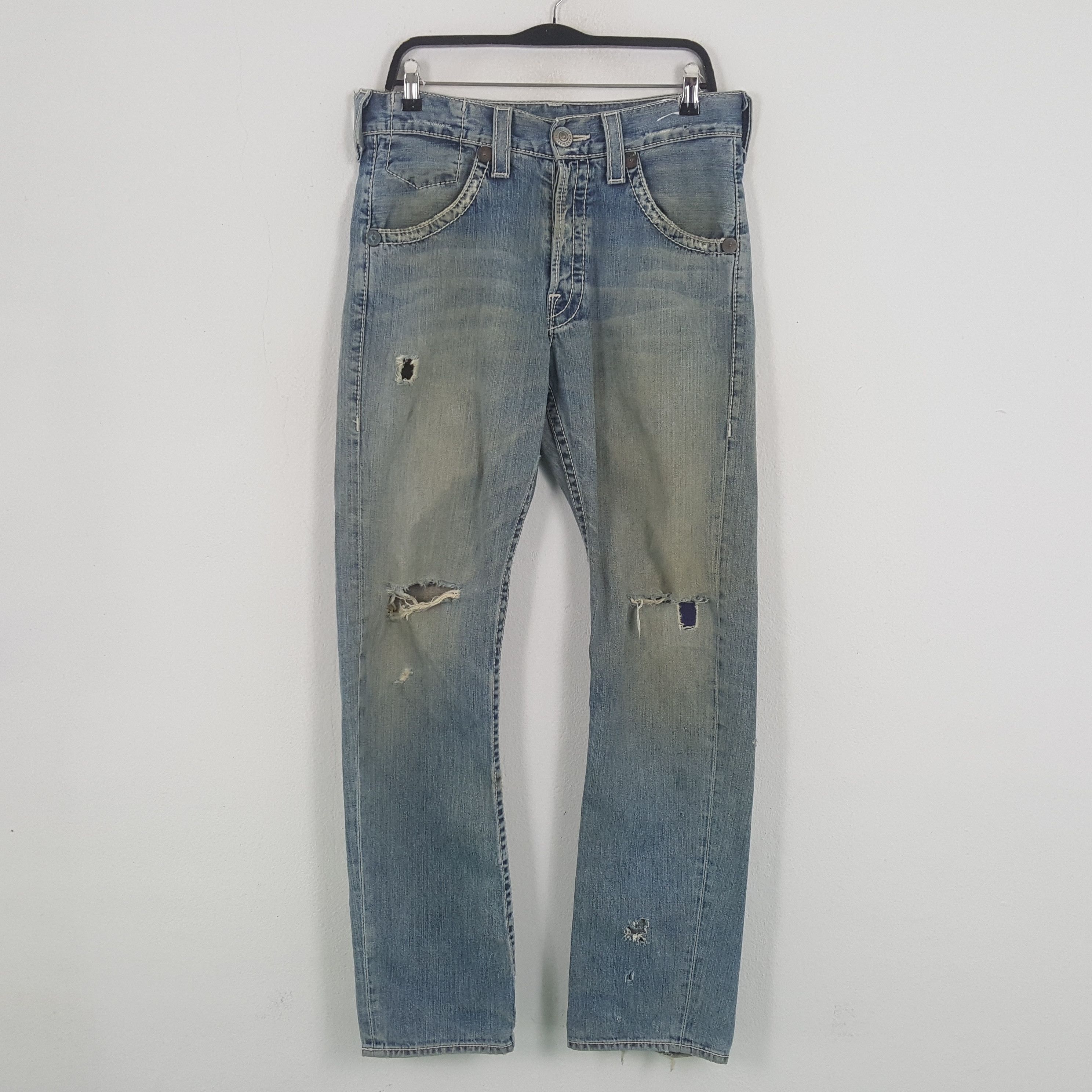True Religion × Vintage True Religion Fashion Streetwear Style Distressed Jeans Size US 33 - 4 Thumbnail