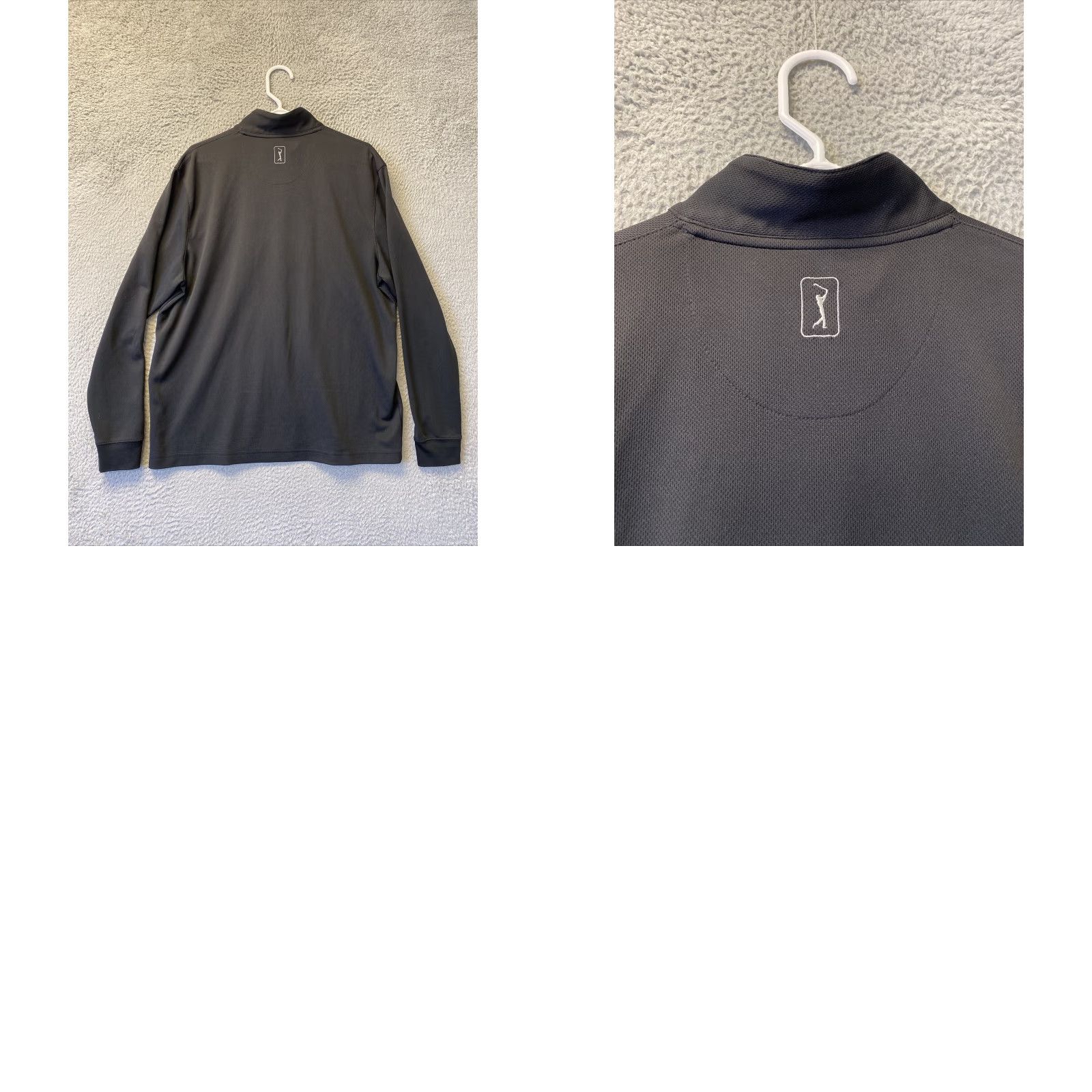 PGA Tour PGA TOUR Pullover Shirt Mens Medium Black Golf Quarter Zip Activewear 54-46 Size US M / EU 48-50 / 2 - 8 Thumbnail