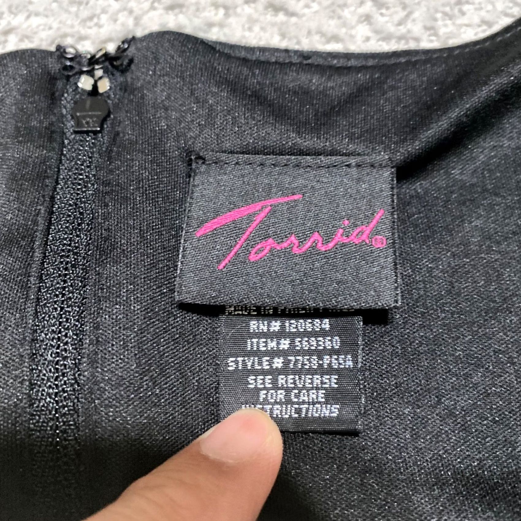 Torrid Torrid Dress Black Short Sleeve Bodycon Square Neck 4X Plus Adult Womens Party/Cocktail Formal Casual Stretch Size 40" / US 18 - 3 Thumbnail