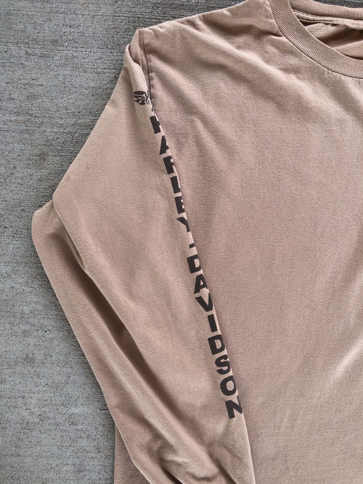 Harley Davidson × Vintage CRZY Vintage cream Long Sleeve Harley Davidson Size US M / EU 48-50 / 2 - 3 Thumbnail