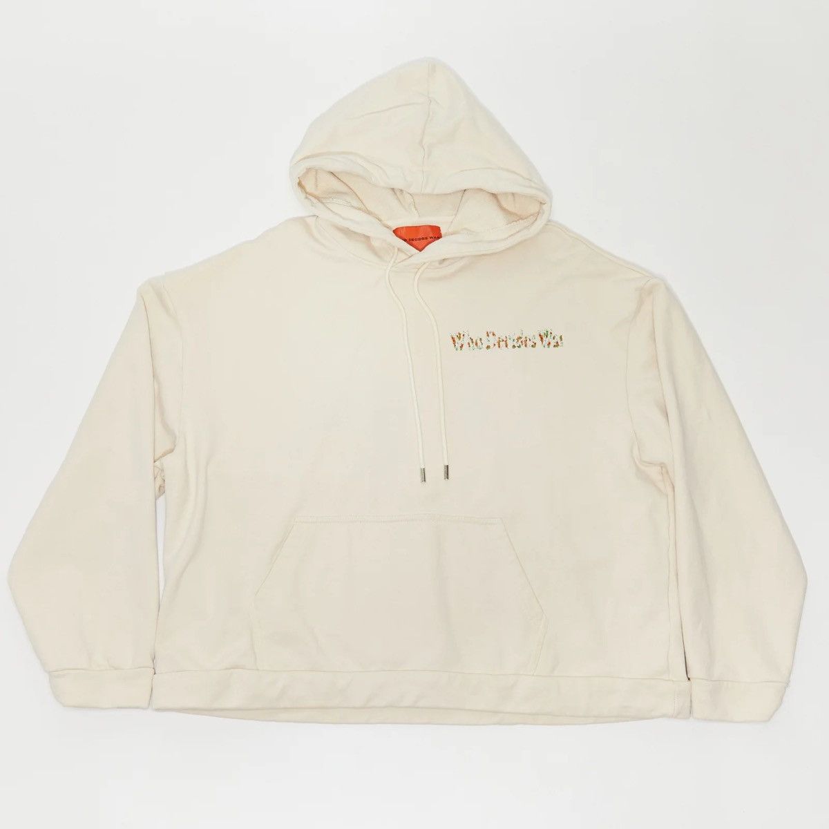WHO DECIDES WAR EMBROIDERED BRUSHED COTTON HOODIE