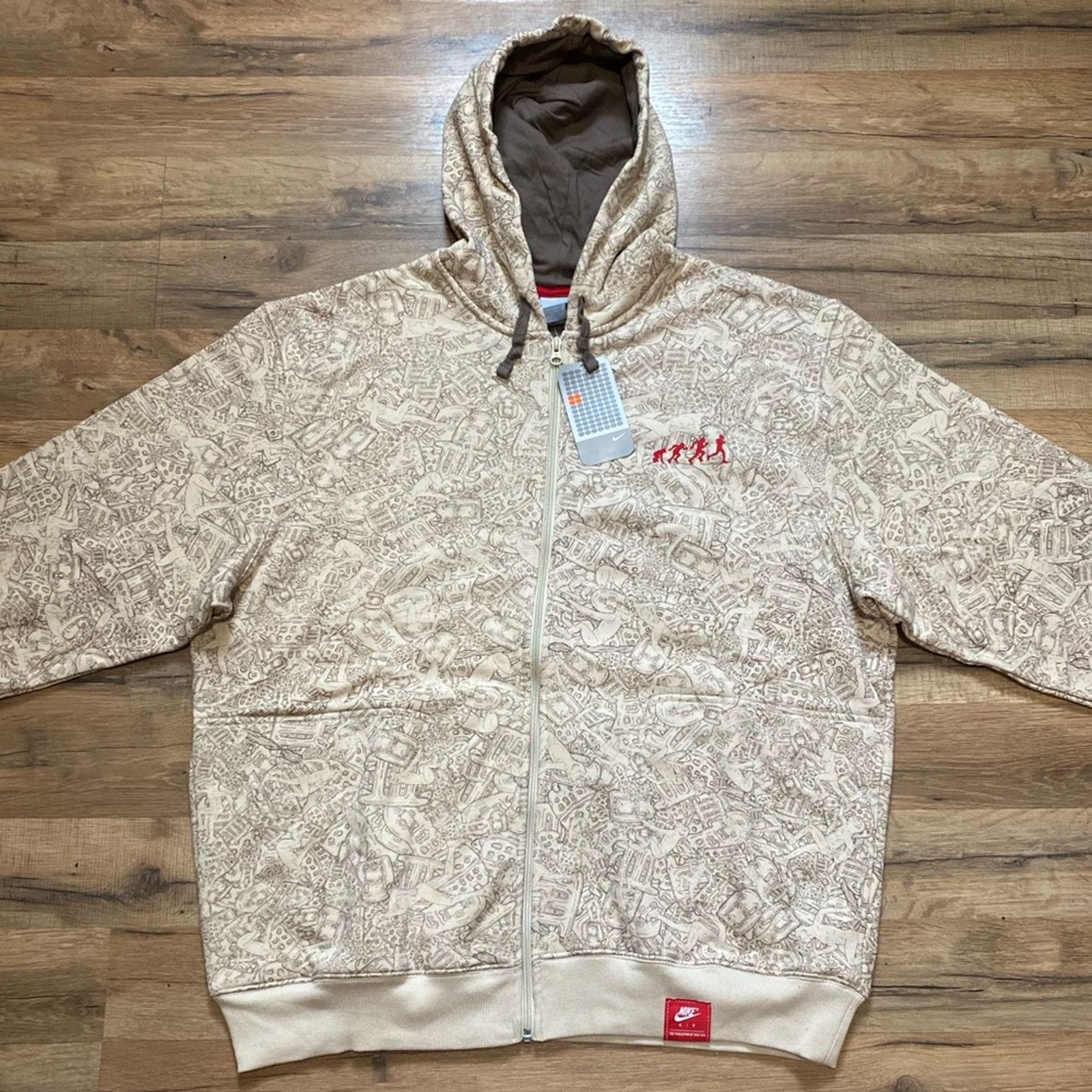 Nike 2005 Nike The Evolution Of Max Air Zip Up Hoodie Size US XL / EU 56 / 4 - 2 Thumbnail
