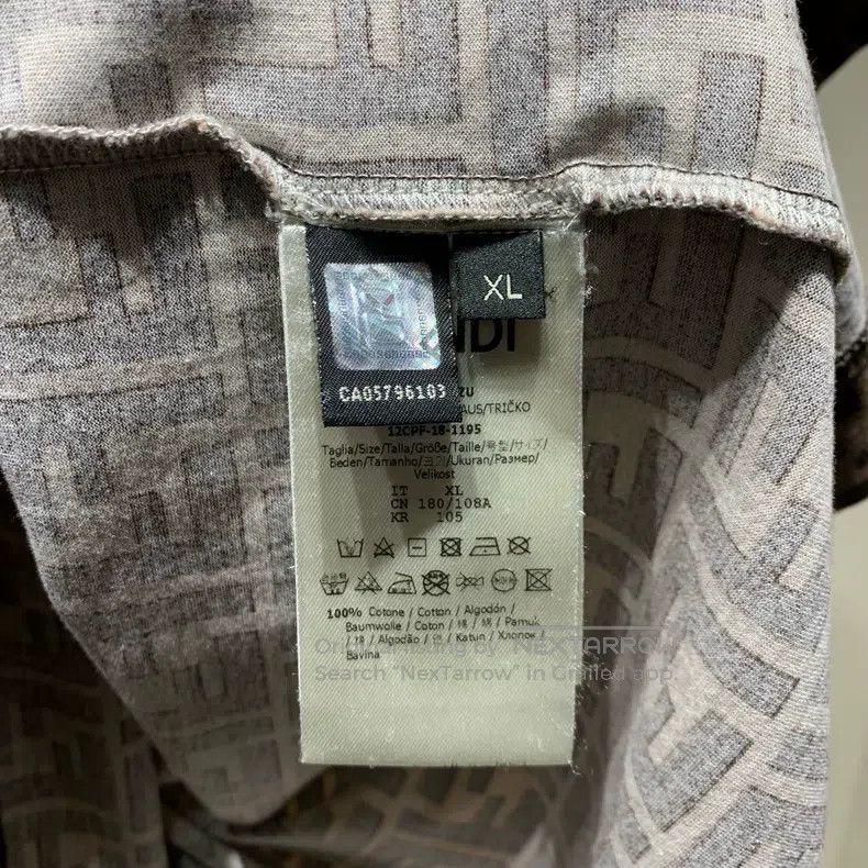 Fendi Fendi Letter Pattern Printed Collar Contrasting Short Slee Size US XL / EU 56 / 4 - 3 Thumbnail