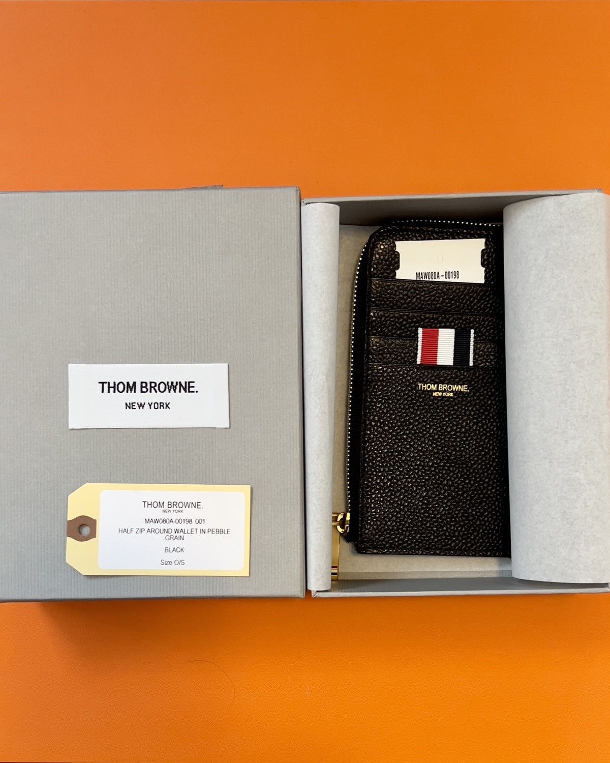 Thom Browne Thom Browne Black Half Zip Around Wallet Size ONE SIZE - 1 Thumbnail