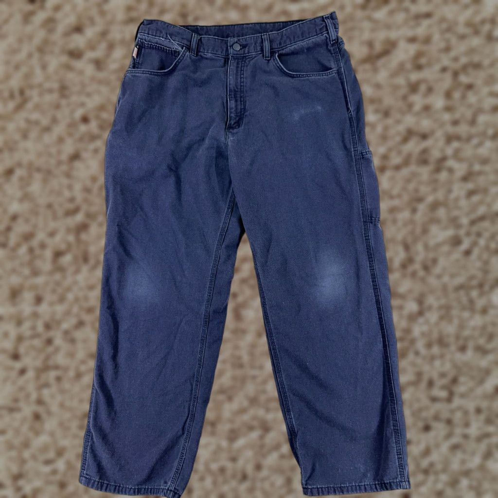 Carhartt Carhartt Jeans Mens 38 Blue Denim Original Fit FR Cat 2 2112 Cotton Blend Size US 38 / EU 54 - 1 Thumbnail