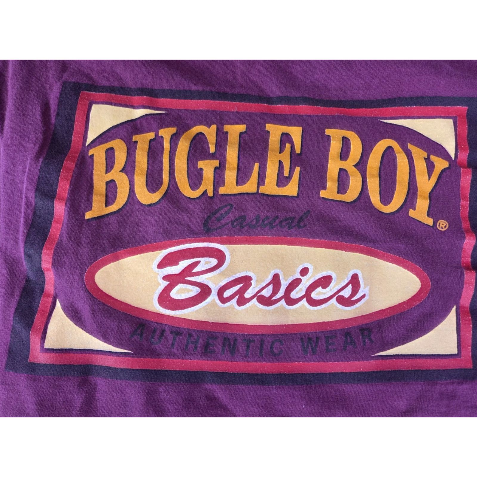 Bugle Boy VINTAGE 90s Bugle Boy T-Shirt XL Red Distressed Authentic Casual Short Sleeve Men Men XL Red 90s Size US XL / EU 56 / 4 - 5 Thumbnail