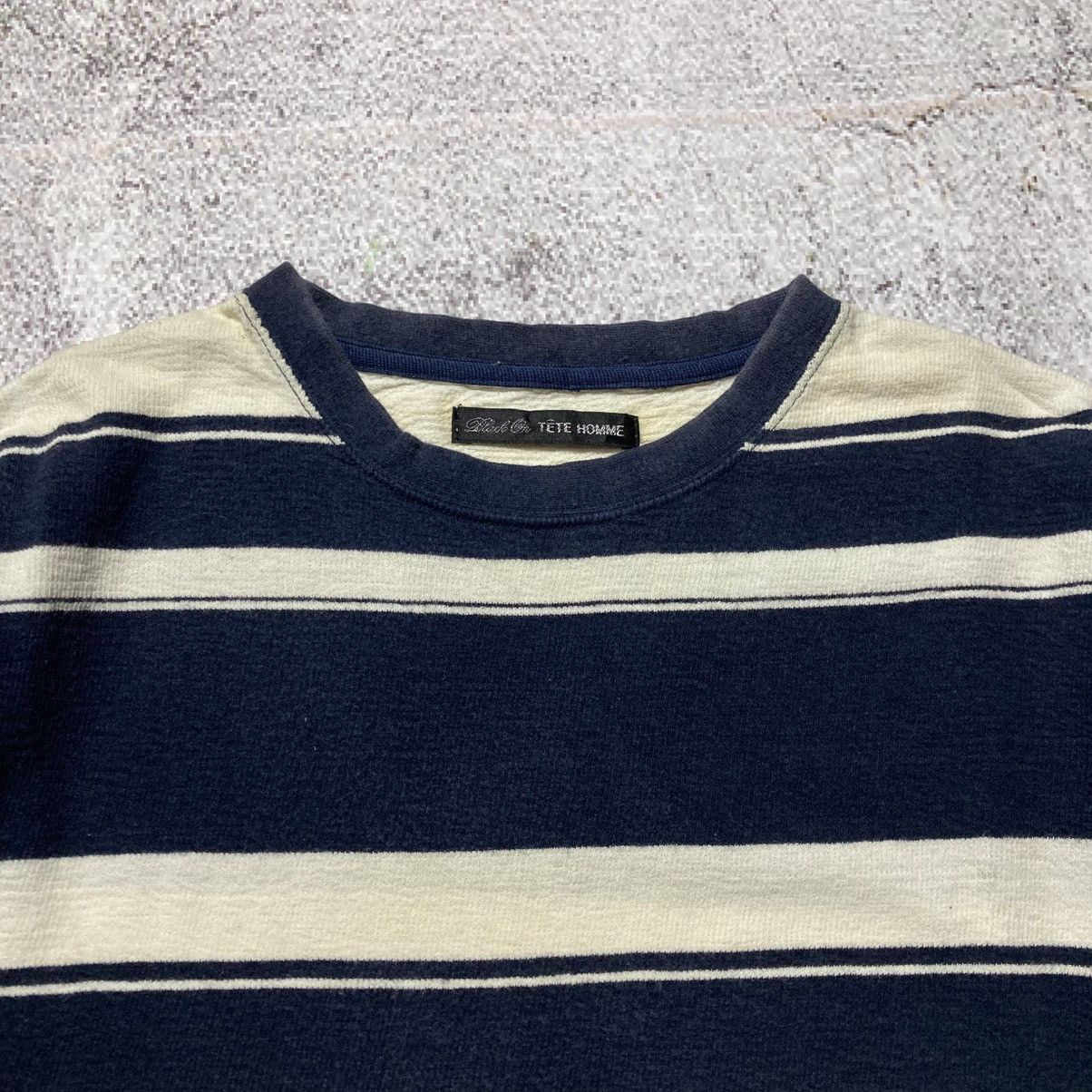 Tete Homme Vintage Tete Homme by Issey Miyake Stripe Longsleve Designer Size US L / EU 52-54 / 3 - 5 Thumbnail