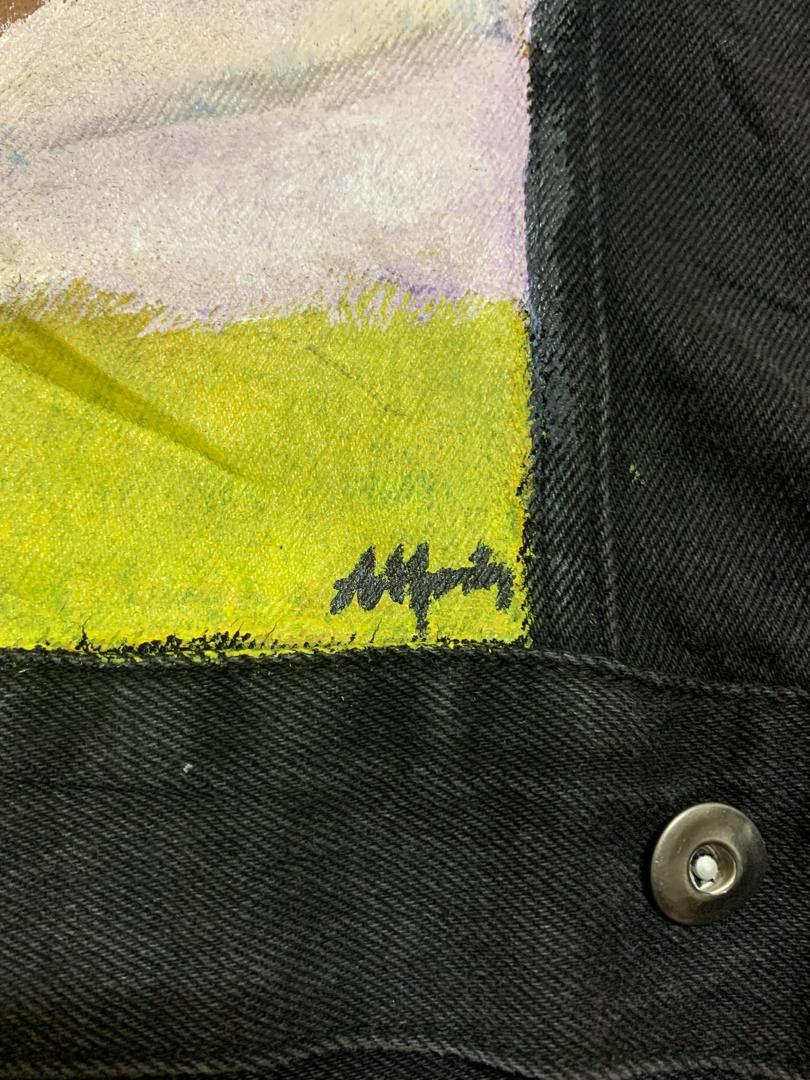 Forever 21 FOREVER 21 DENIM JACKET DISTRESSED OIL PAINTING GRAPHICS Size US M / EU 48-50 / 2 - 9 Thumbnail