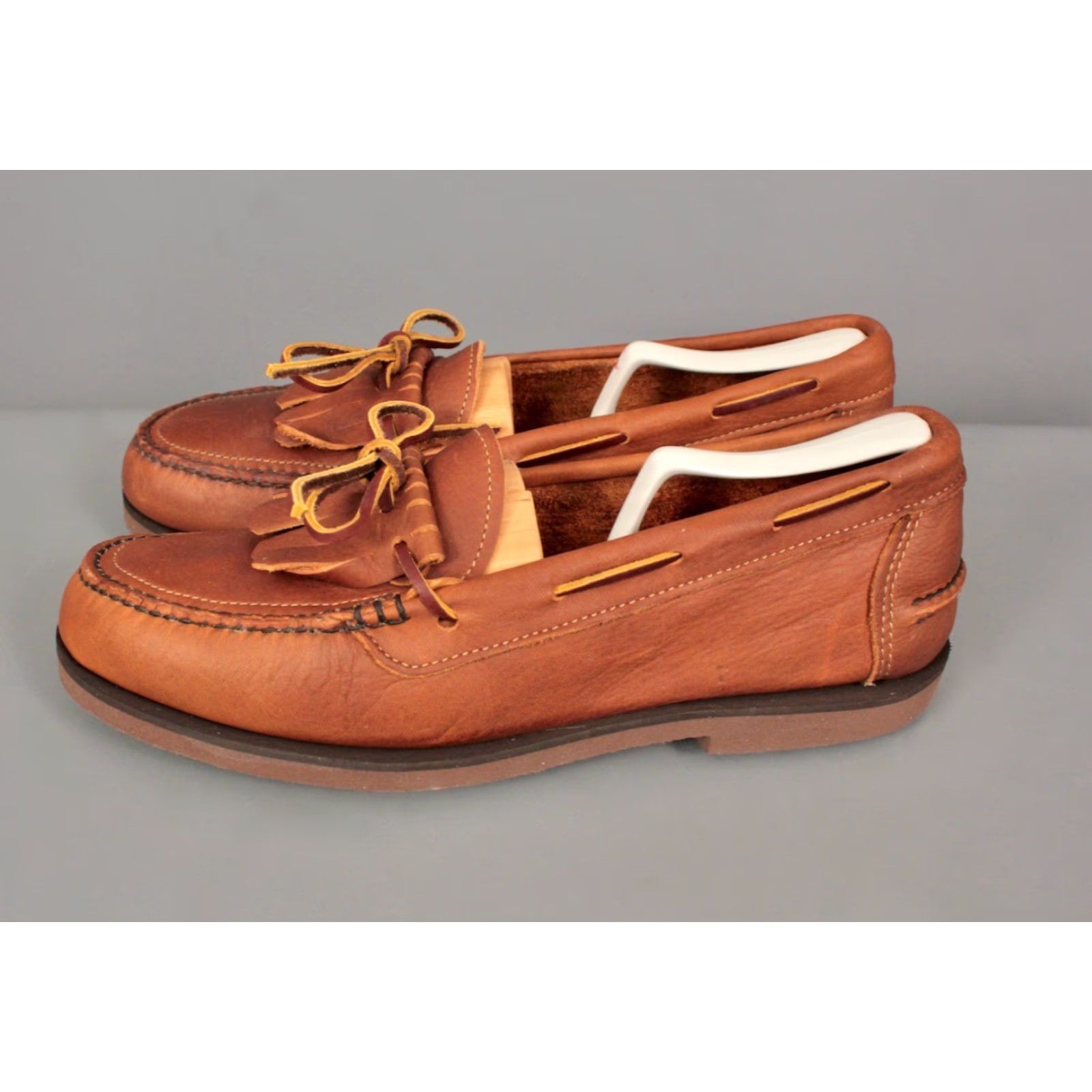 Vintage Gokey Moccasins - Men’s Leather Camp Kiltie Slippers Sz 10 D, Brown, Original Vintage Condition Size ONE SIZE - 3 Thumbnail