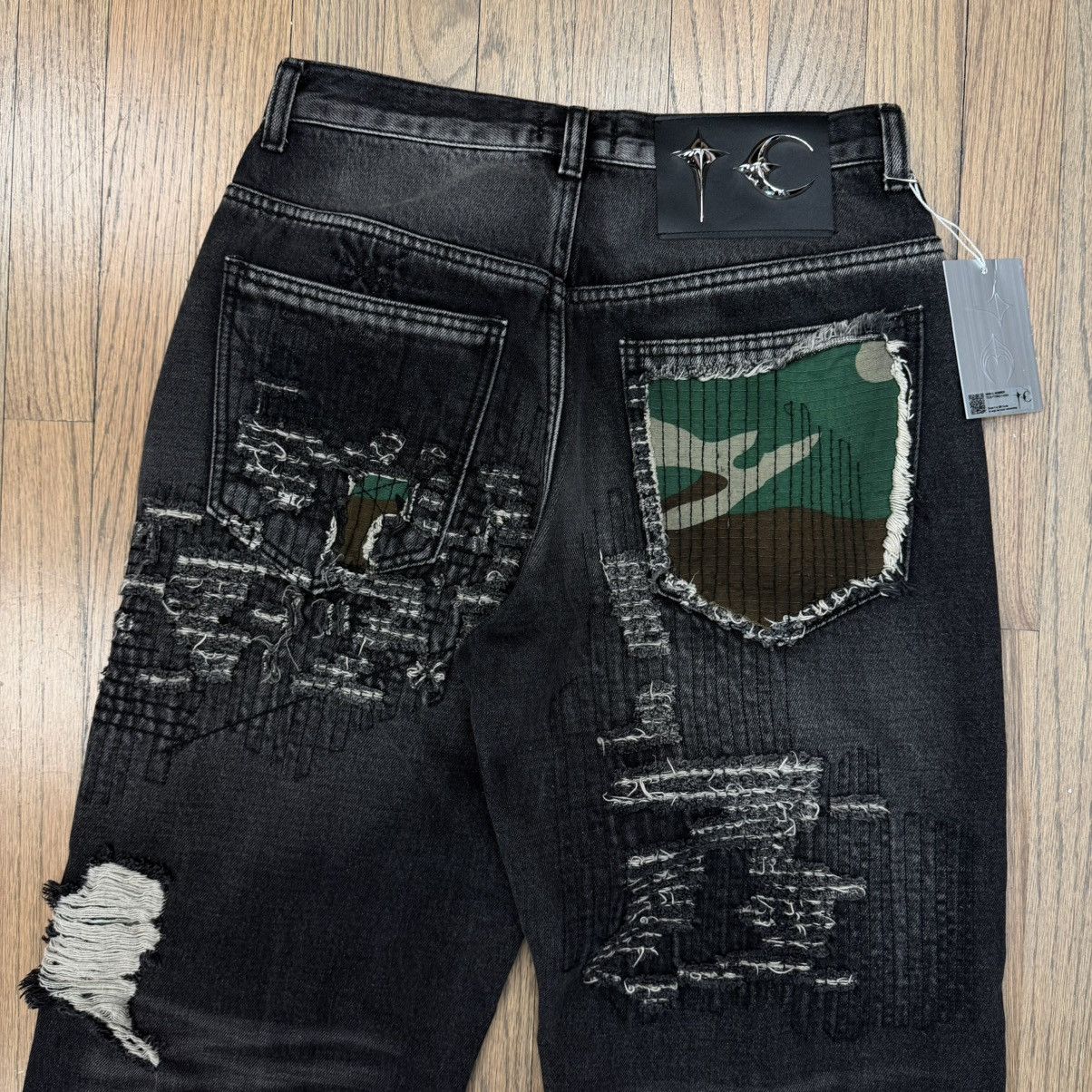 Thug Club Thug Club Vintage Stitched Camo Denim Pants Black Size US 28 / EU 44 - 6 Thumbnail