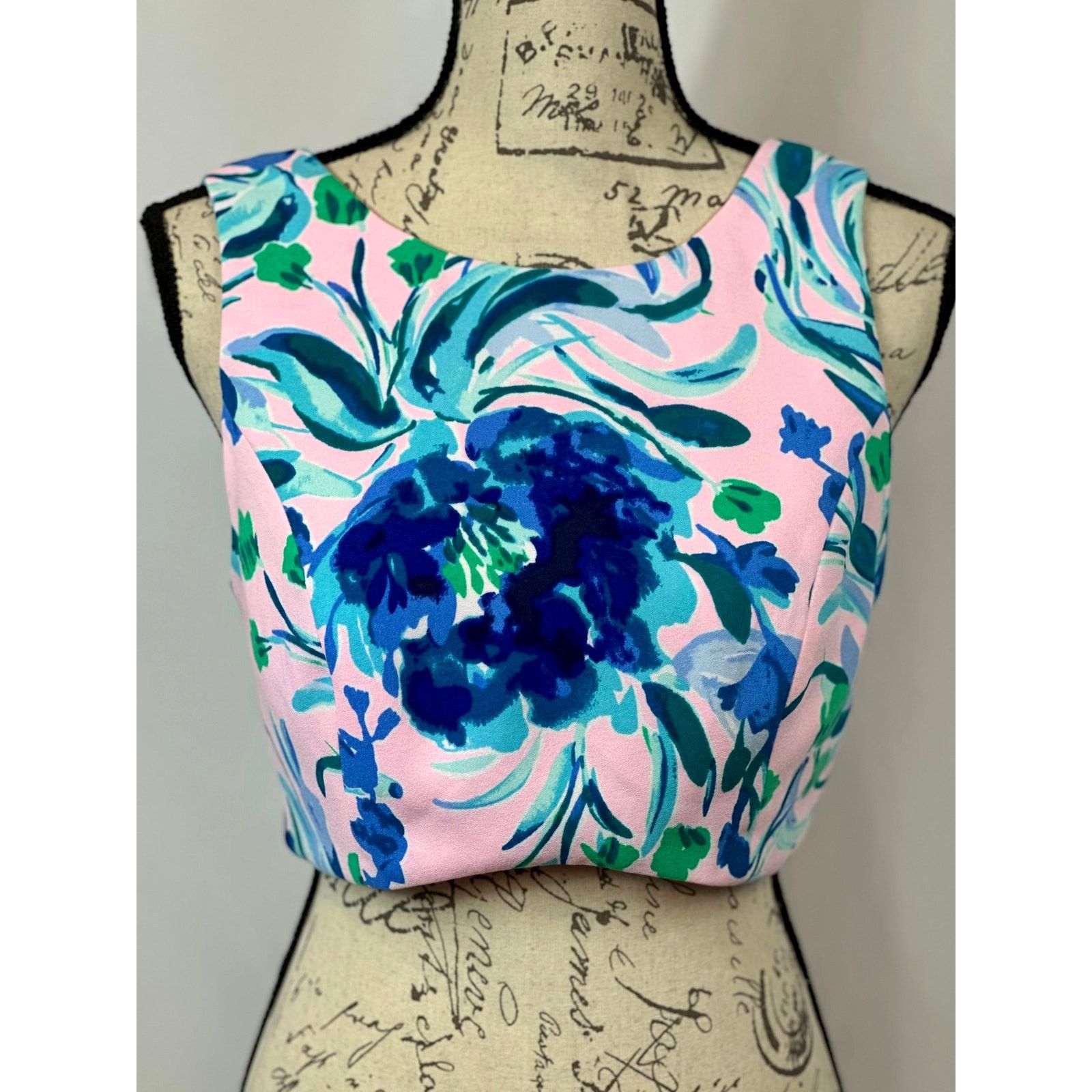 Lilly Pulitzer Lilly Pulitzer Jemma Crop Top Floral Print Sleeveless 4 Size S / US 4 / IT 40 - 4 Thumbnail