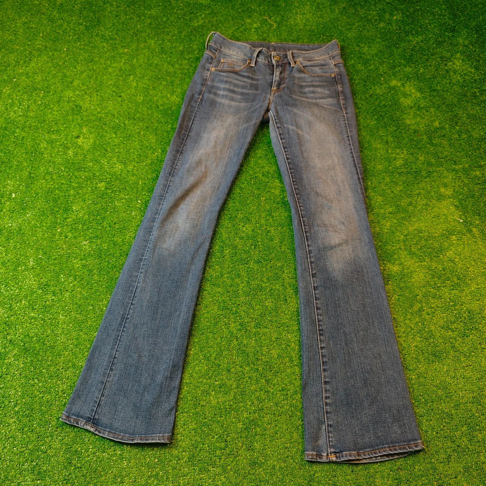 G-Star G-star Jeans Womens 28 Blue Flare 3301 Mid Bootleg Denim Size 28" / US 6 / IT 42 - 1 Thumbnail