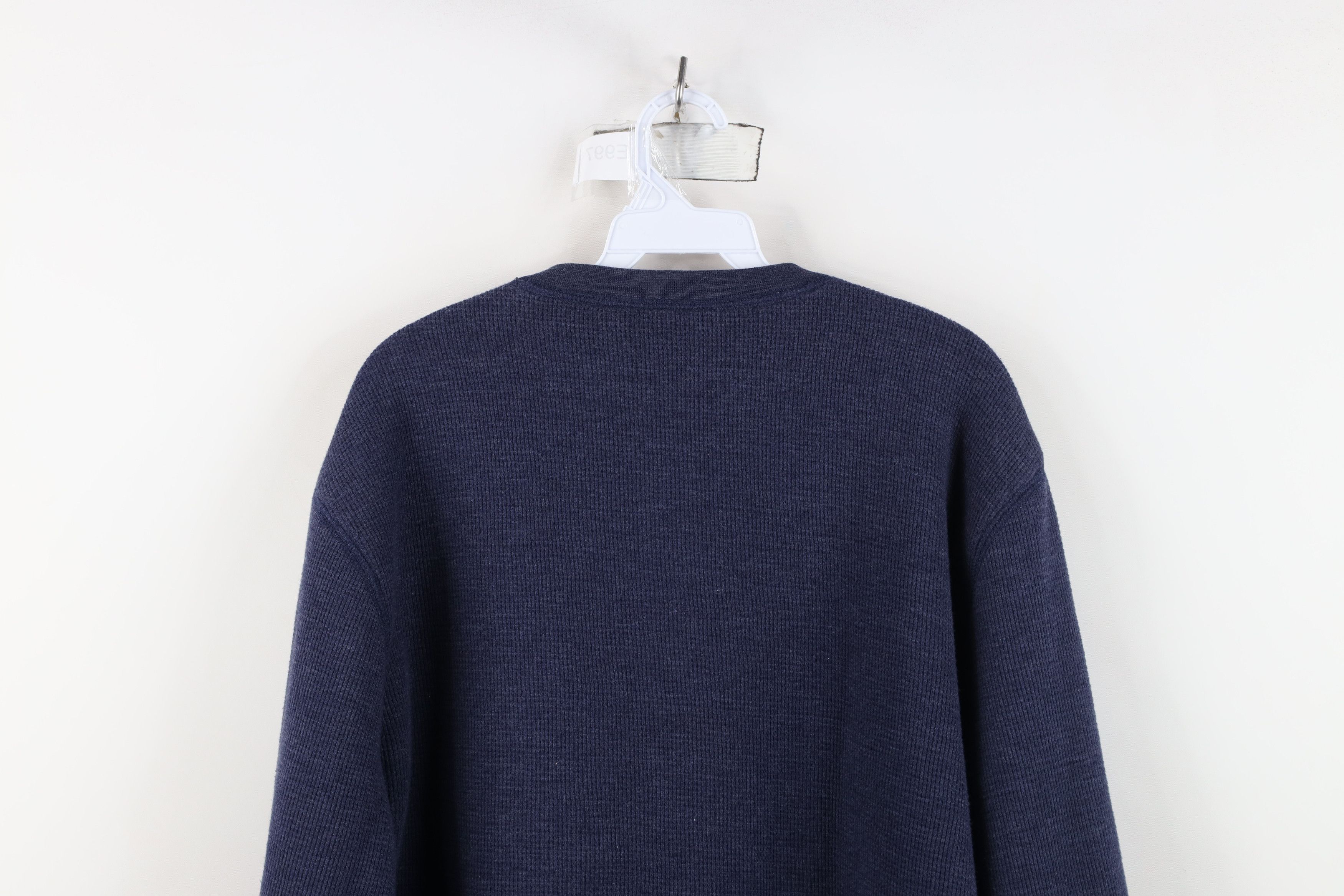 Vintage Vintage 90s Y2K Streetwear Lined Thermal Henley Sweatshirt Size US M / EU 48-50 / 2 - 12 Thumbnail