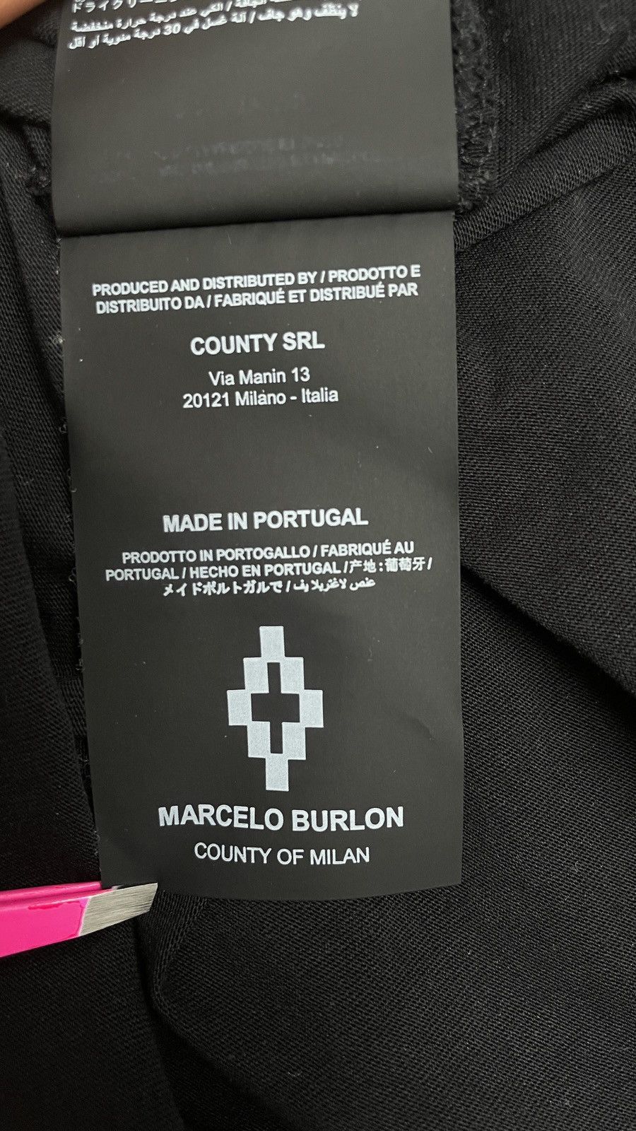 Designer × Marcelo Burlon Marcelo Burlon County of Milan Black Genek T-Shirt Size US S / EU 44-46 / 1 - 9 Thumbnail