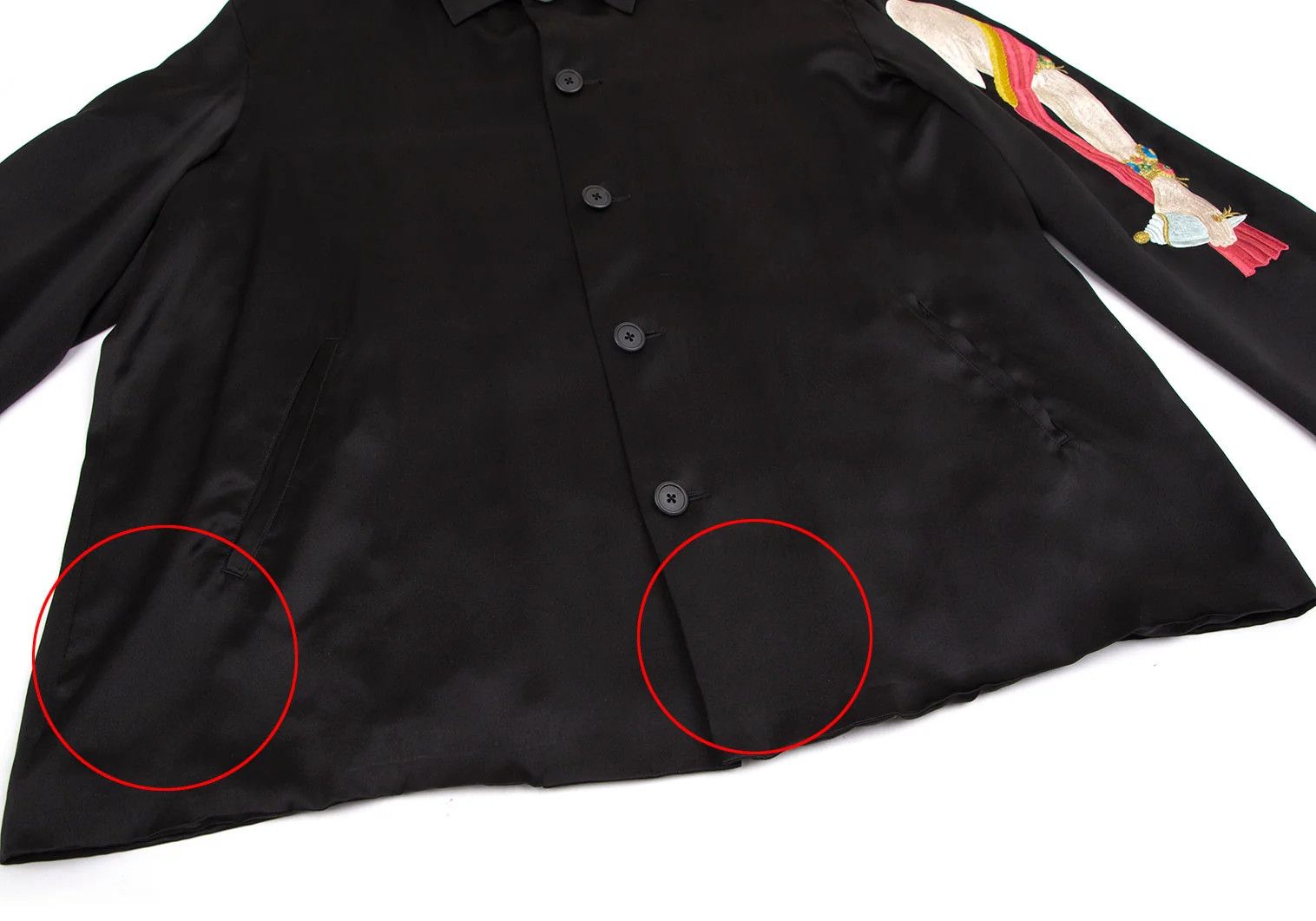 Yohji Yamamoto Yohji Yamamoto Embroidered Satin Shirt Jacket Size US M / EU 48-50 / 2 - 12 Thumbnail