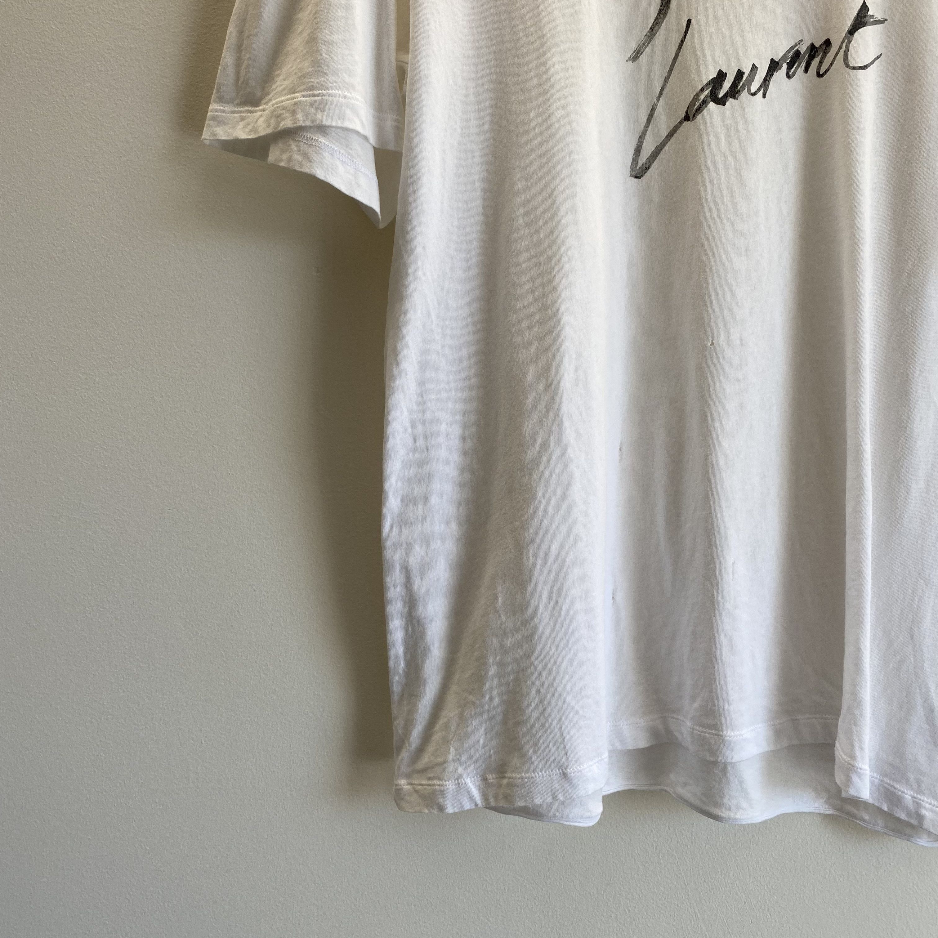 Saint Laurent Paris Saint Laurent Paris Signature Logo T-Shirt Size US M / EU 48-50 / 2 - 4 Thumbnail