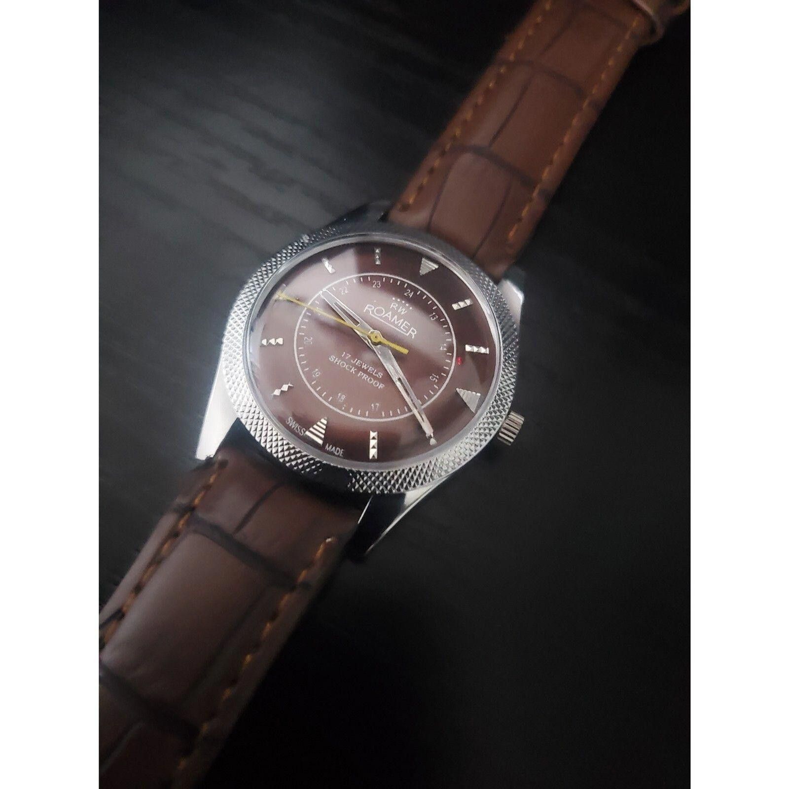 image of Roamers Nos Vintage Roamer Fhf St96 Mechanical Men's Watch in Brown