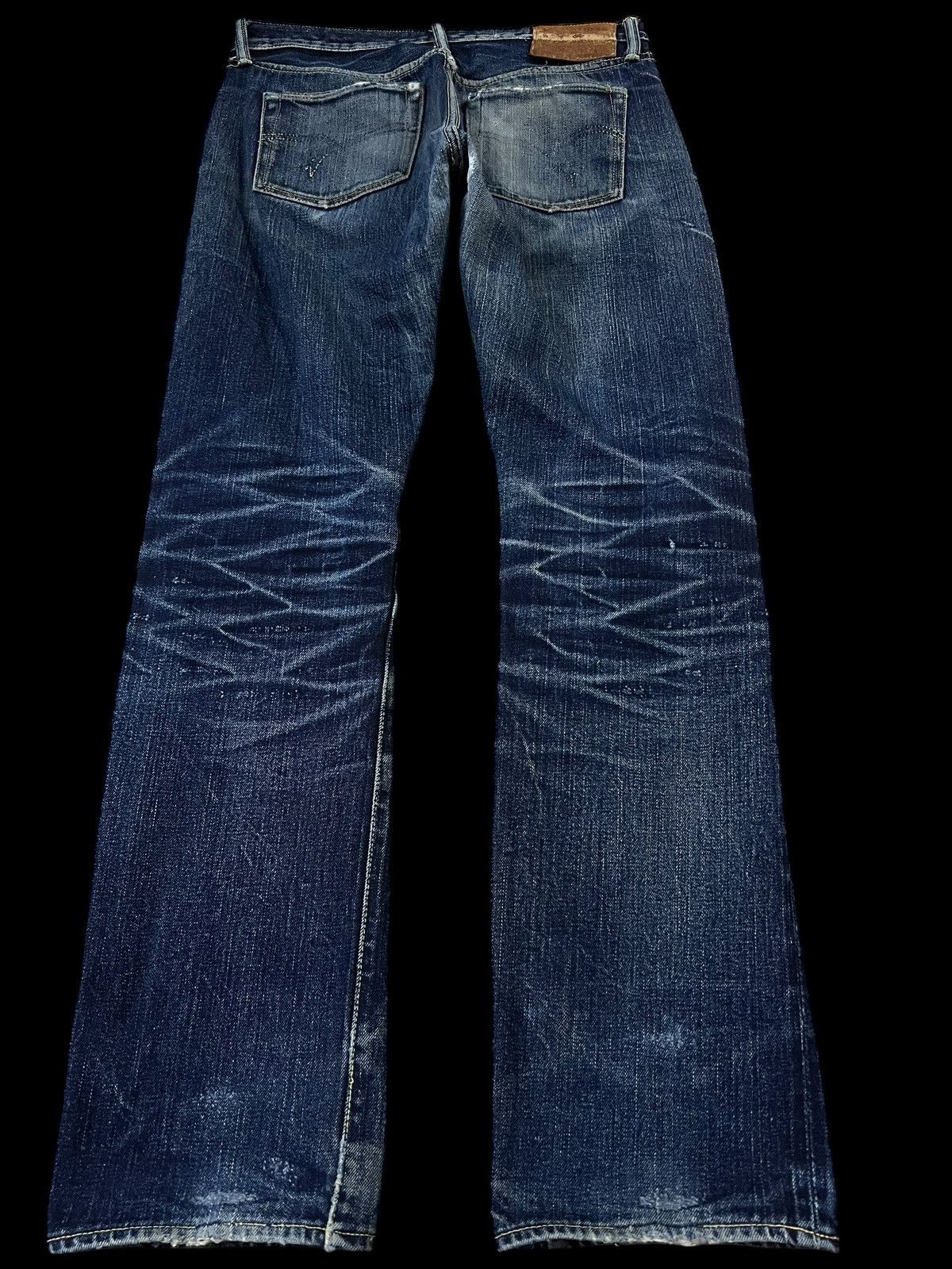 Japanese Brand × The Flat Head × Vintage VINTAGE THE FLAT HEAD DISTRESSED SELVEDGE JEANS Size US 29 - 2 Thumbnail