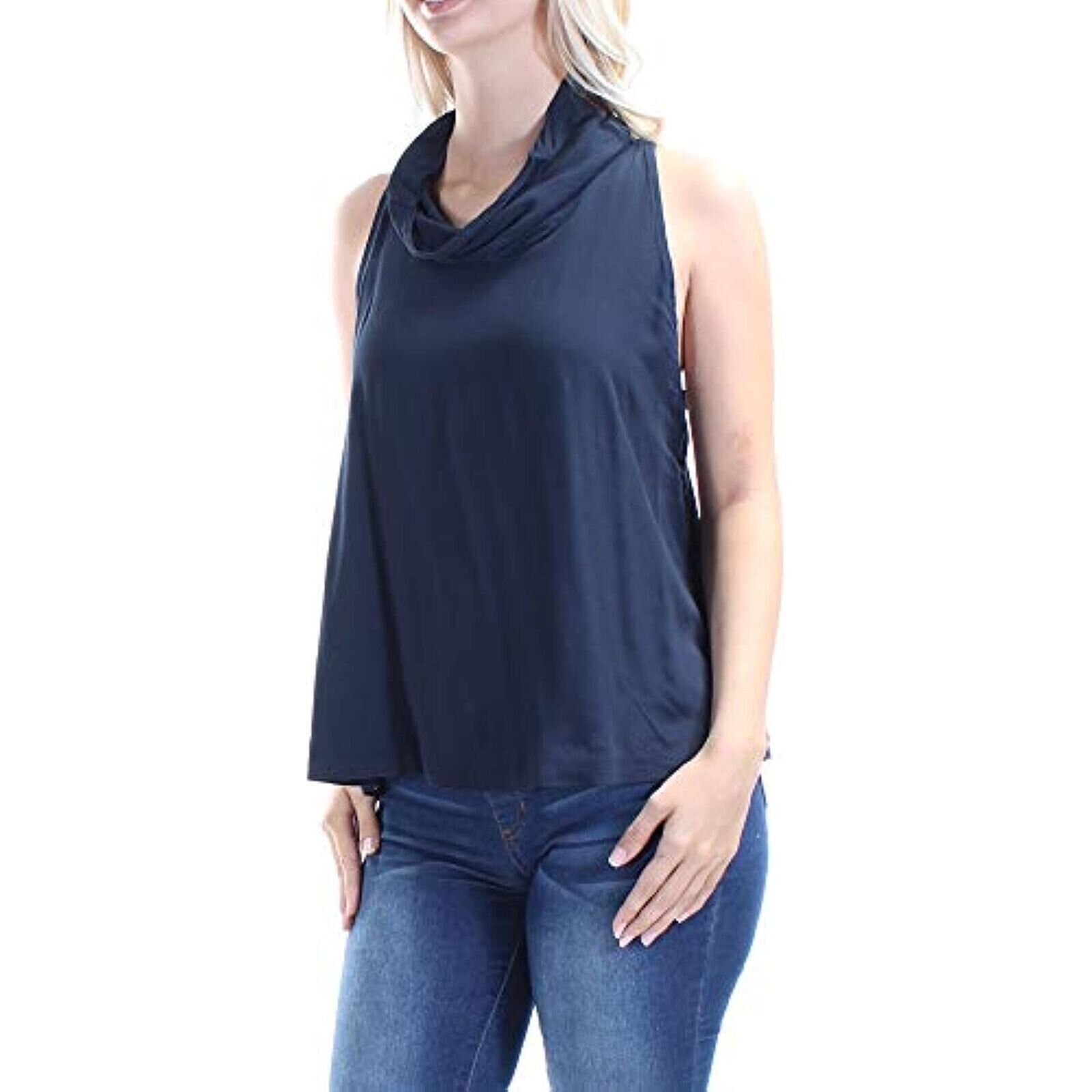 Free People Free People Cowl Neck Open Back Lightweight Tank Blouse Size XS / US 0-2 / IT 36-38 - 1 Thumbnail
