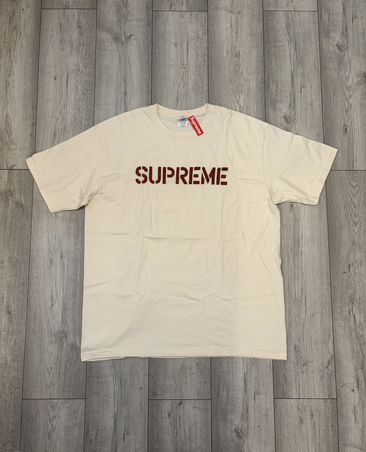Supreme Supreme SS26 Hard Tee Natural - Size XL Size US XL / EU 56 / 4 - 1 Thumbnail