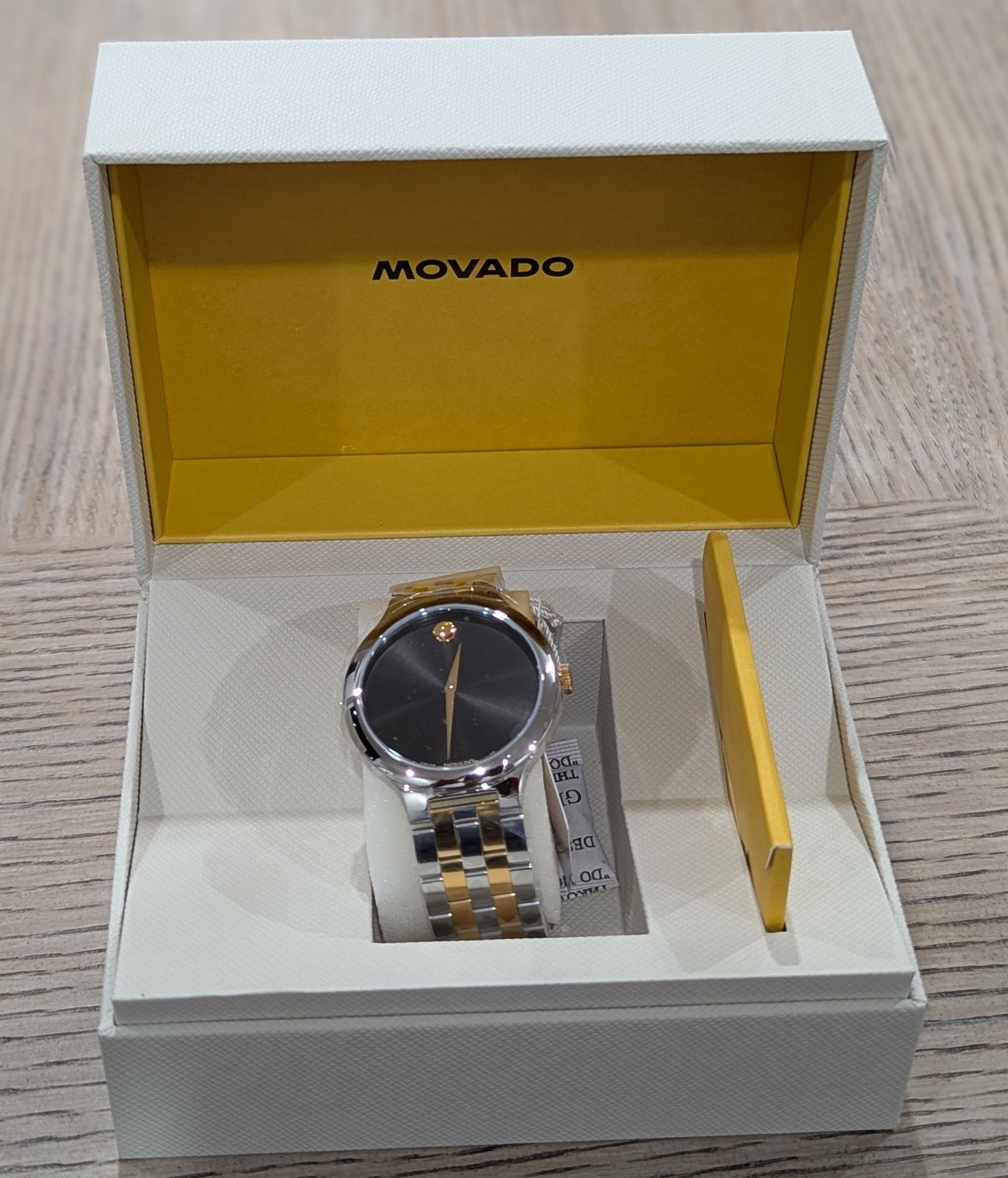 Movado Movado "Veturi Museum Dot" Bracelet Watch Silver/Black 44mm Size ONE SIZE - 1 Thumbnail
