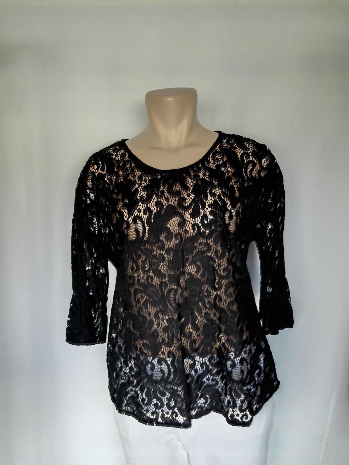 Other Elegant Black Lace Top by Solitaire - Size M Size M / US 6-8 / IT 42-44 - 1 Thumbnail