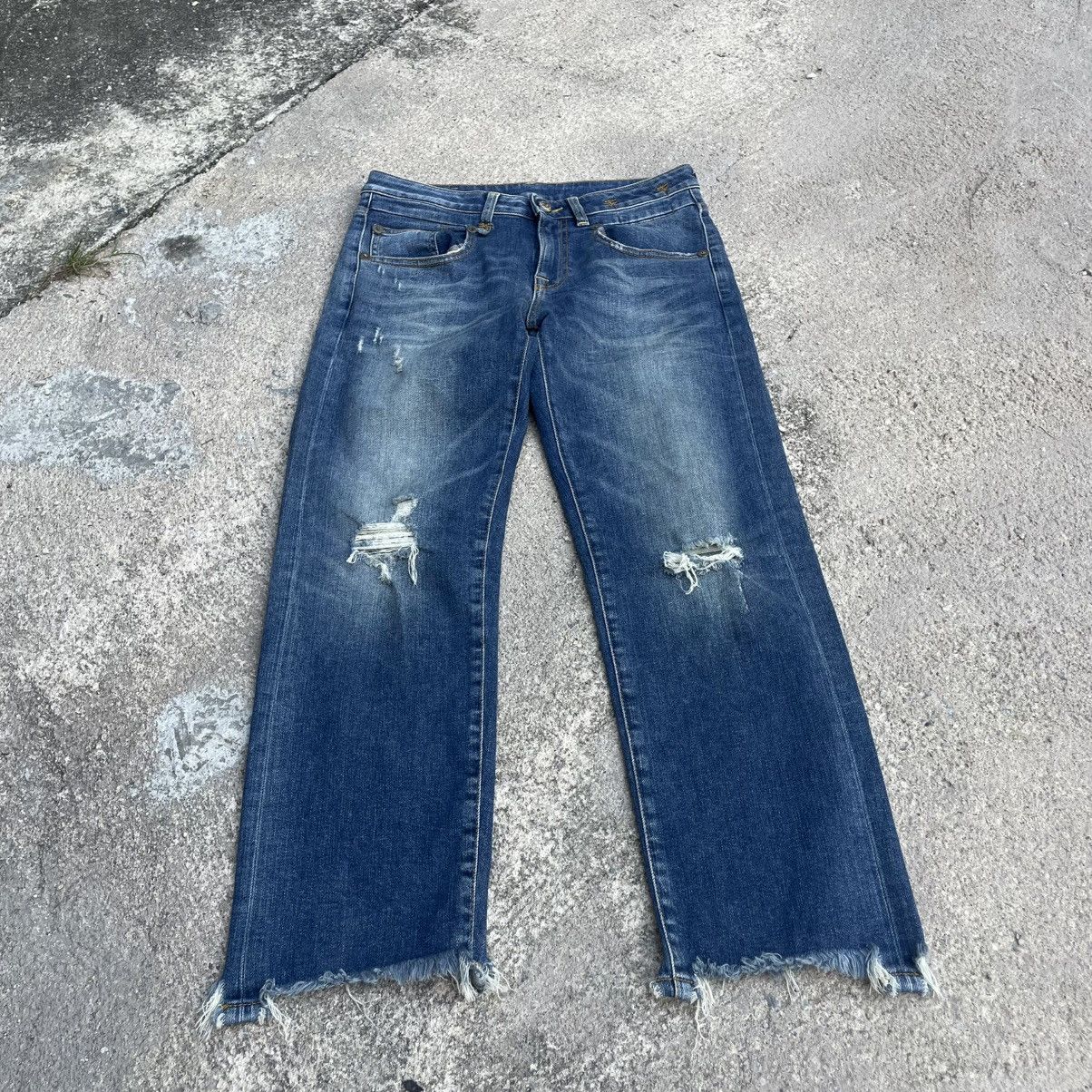 R13 Authentic R13 Boy Straight Size 26 Baylis W Rips Denim Jeans Size 26" / US 2 / IT 38 - 1 Thumbnail