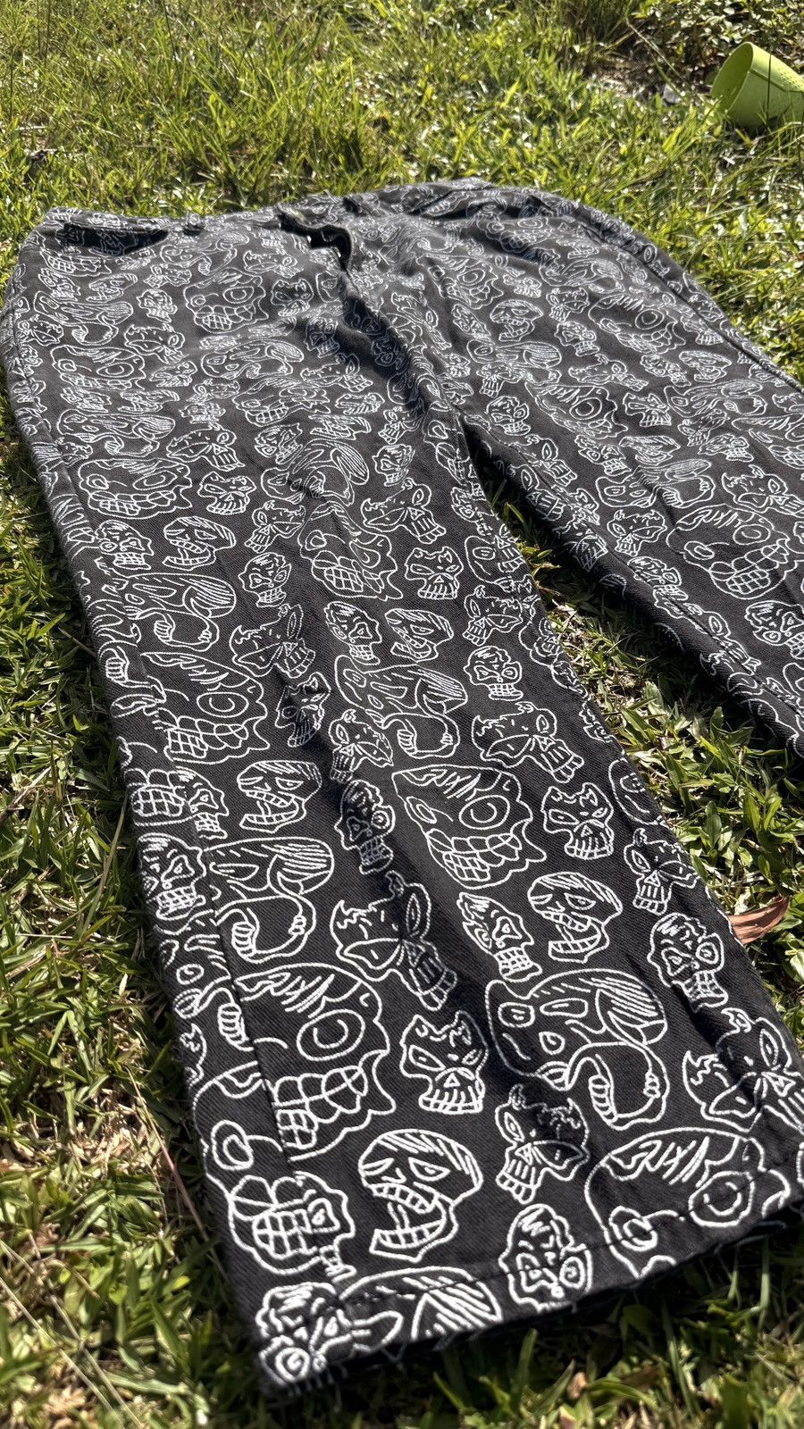 Other Black Graphic Skull Pants - Streetwear / Casual Fit Size US 34 / EU 50 - 5 Thumbnail