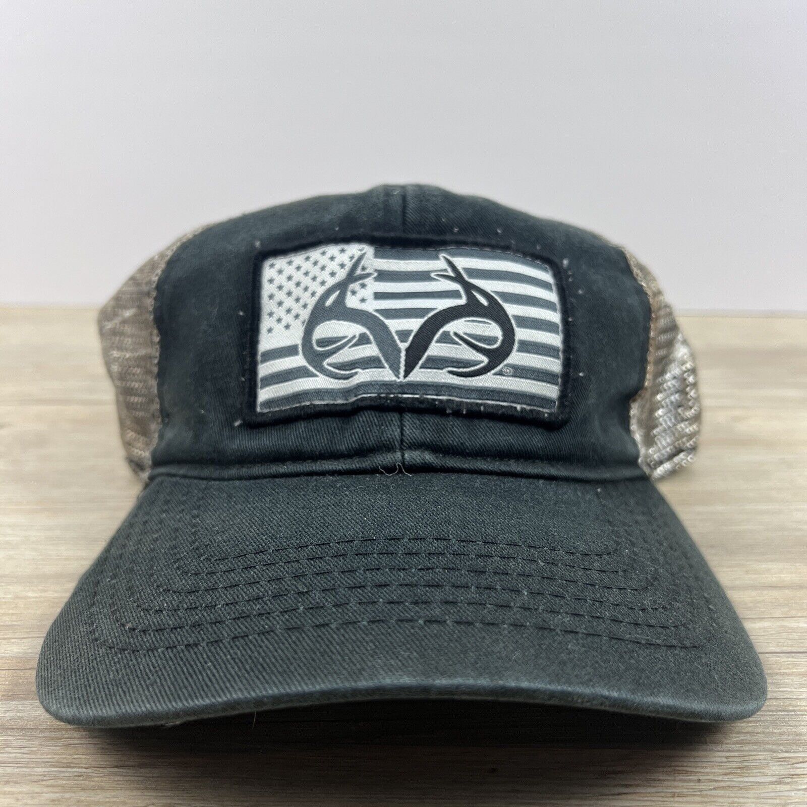 Realtree Realtree USA Flag Hat Snapback Hat Black Adjustable Hat Adul Size ONE SIZE - 4 Thumbnail