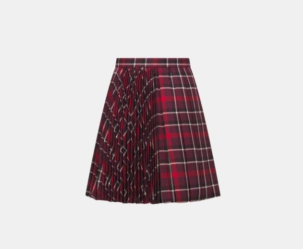 Dior o1w1db11124 Pleated Short Skirt in Multicolor Size 26" / US 2 / IT 38 - 2 Thumbnail