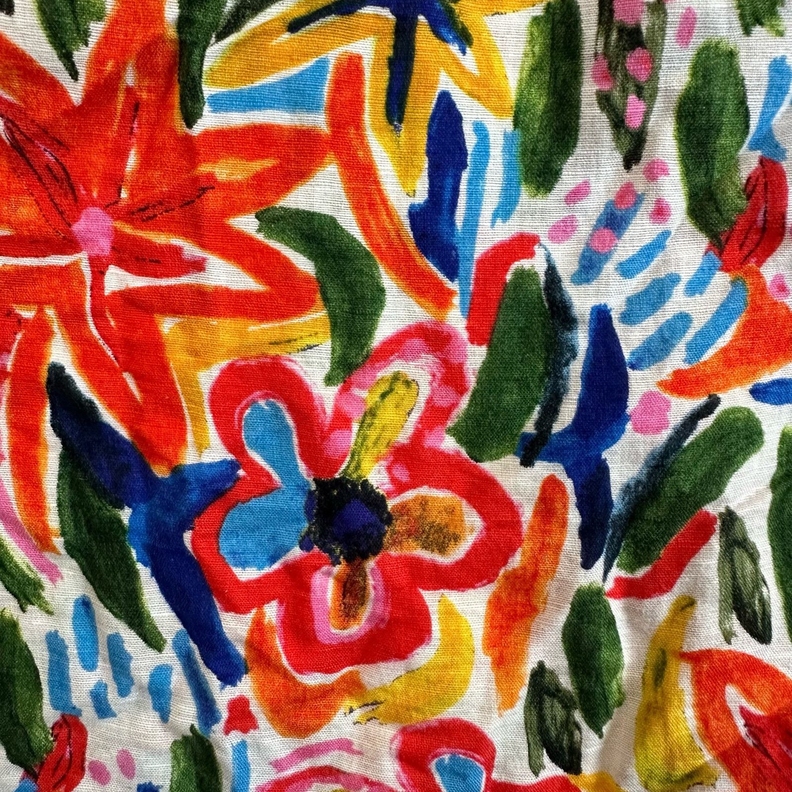 Other Hester Orchard Linen L Bright Floral Off Shoulder Top Blouse Size L / US 10 / IT 46 - 5 Thumbnail