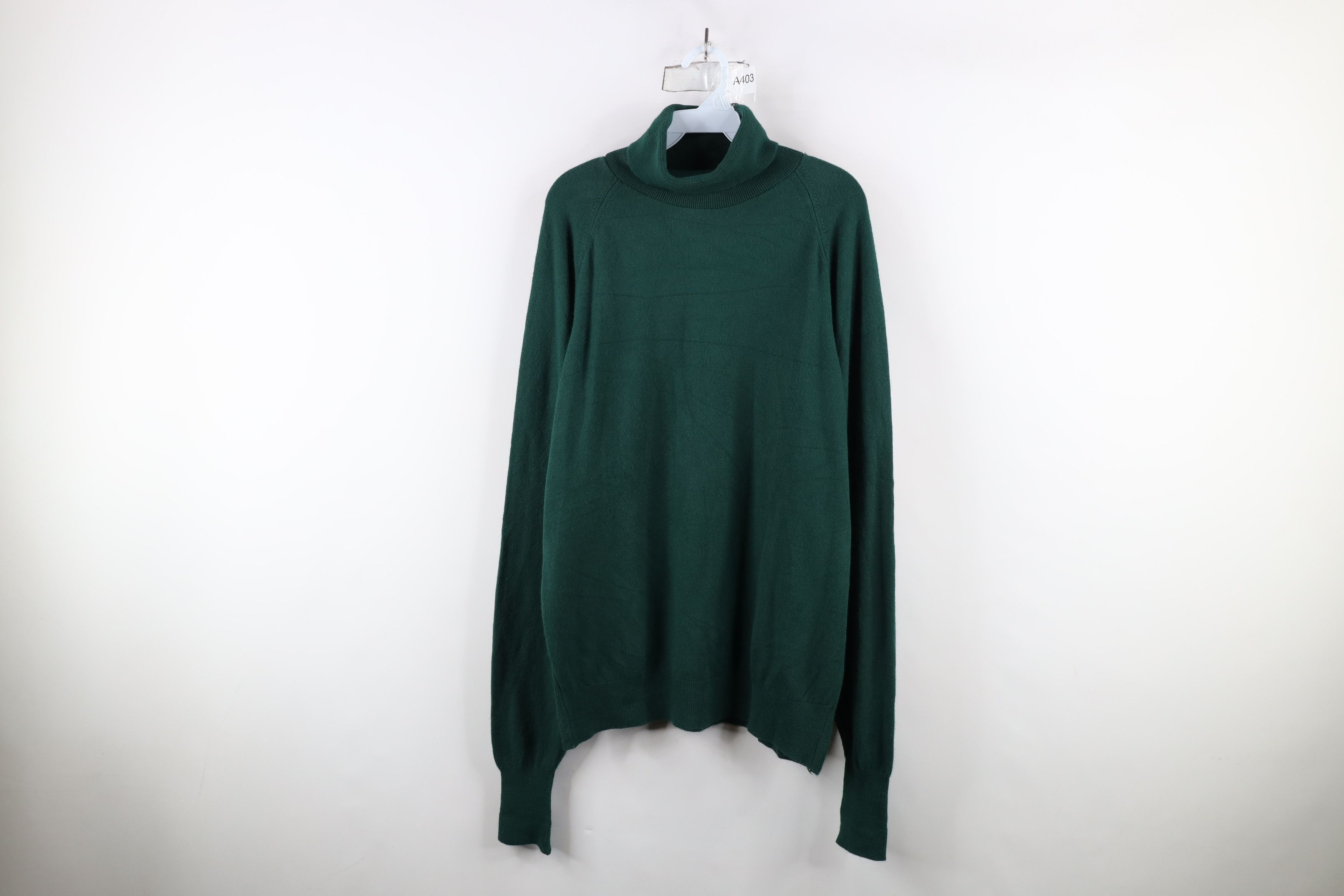 Vintage Vintage 70s Streetwear Turtleneck Sweater Hunter Green USA Size US XL / EU 56 / 4 - 1 Thumbnail