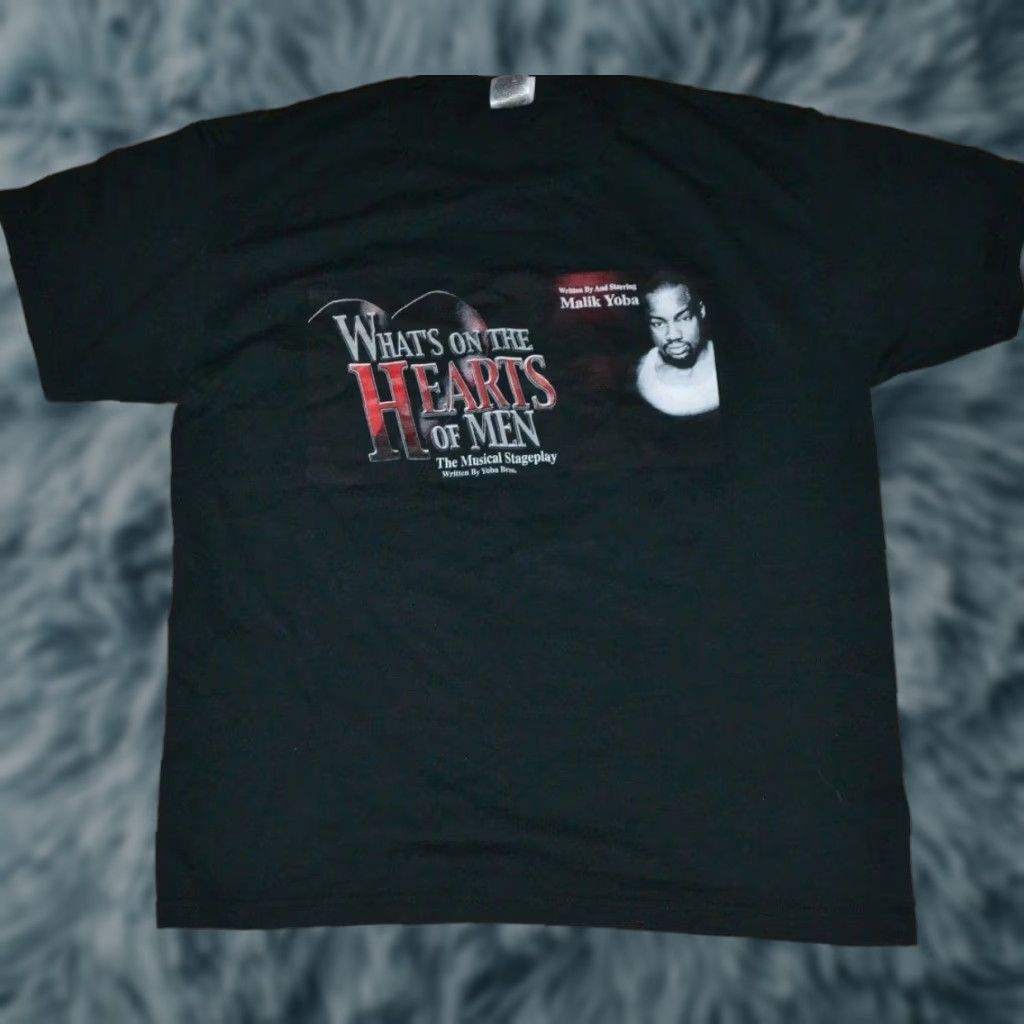 Gildan What's On The Hearts Of Men Malik Yoba T Shirt Large Black Size US XL / EU 56 / 4 - 1 Thumbnail