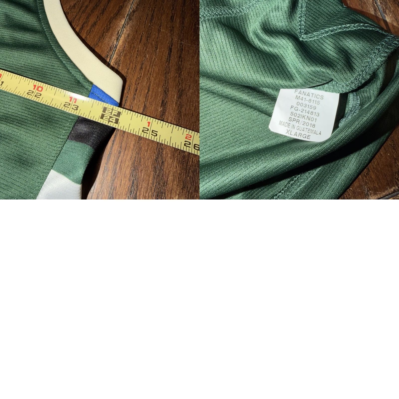 Vintage Milwaukee Bucks Connaughton #24 Championship Jersey XL Tank Basketball Fanatics Unisex Adults Sleeve Sleeveless Green Regular Size Size US XL / EU 56 / 4 - 8 Thumbnail