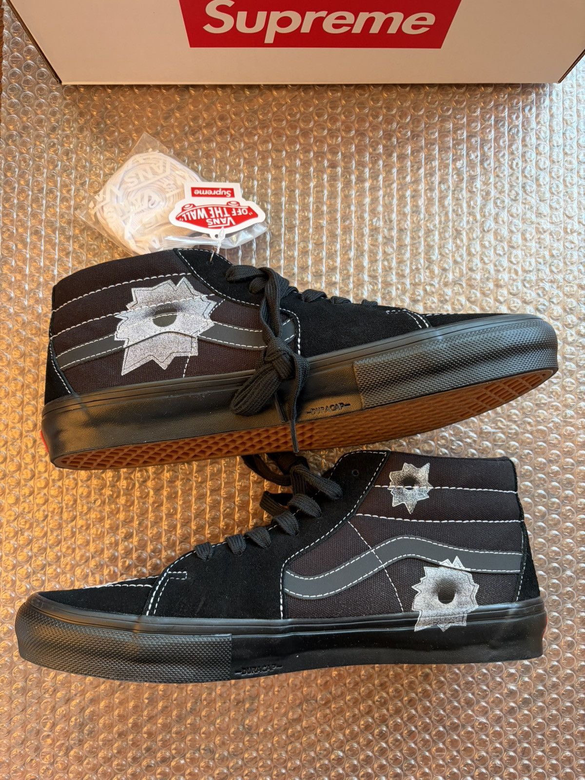 Supreme × Vans US 11.5 Nate Lowman × Supreme × Vans Skate Grosso Mid Black Size US 11.5 / EU 44-45 - 2 Thumbnail
