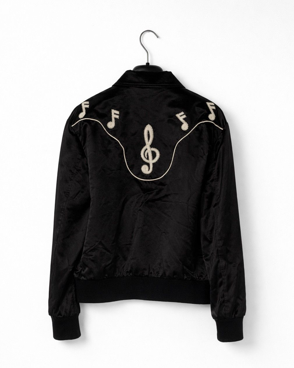 Hedi Slimane × Saint Laurent Paris 16FW Silk Music Note Jacket Size US XL / EU 56 / 4 - 6 Thumbnail
