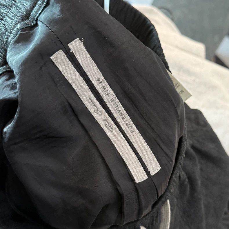 rick owens Extra Heavy Burnt Sheepskin Drawstring Pocket Co