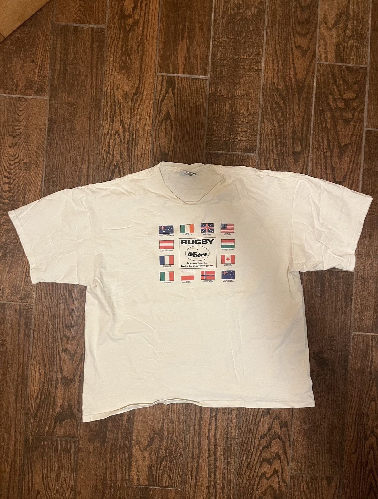 Vintage Vintage Rugby Flag Tee Size US XL / EU 56 / 4 - 1 Thumbnail