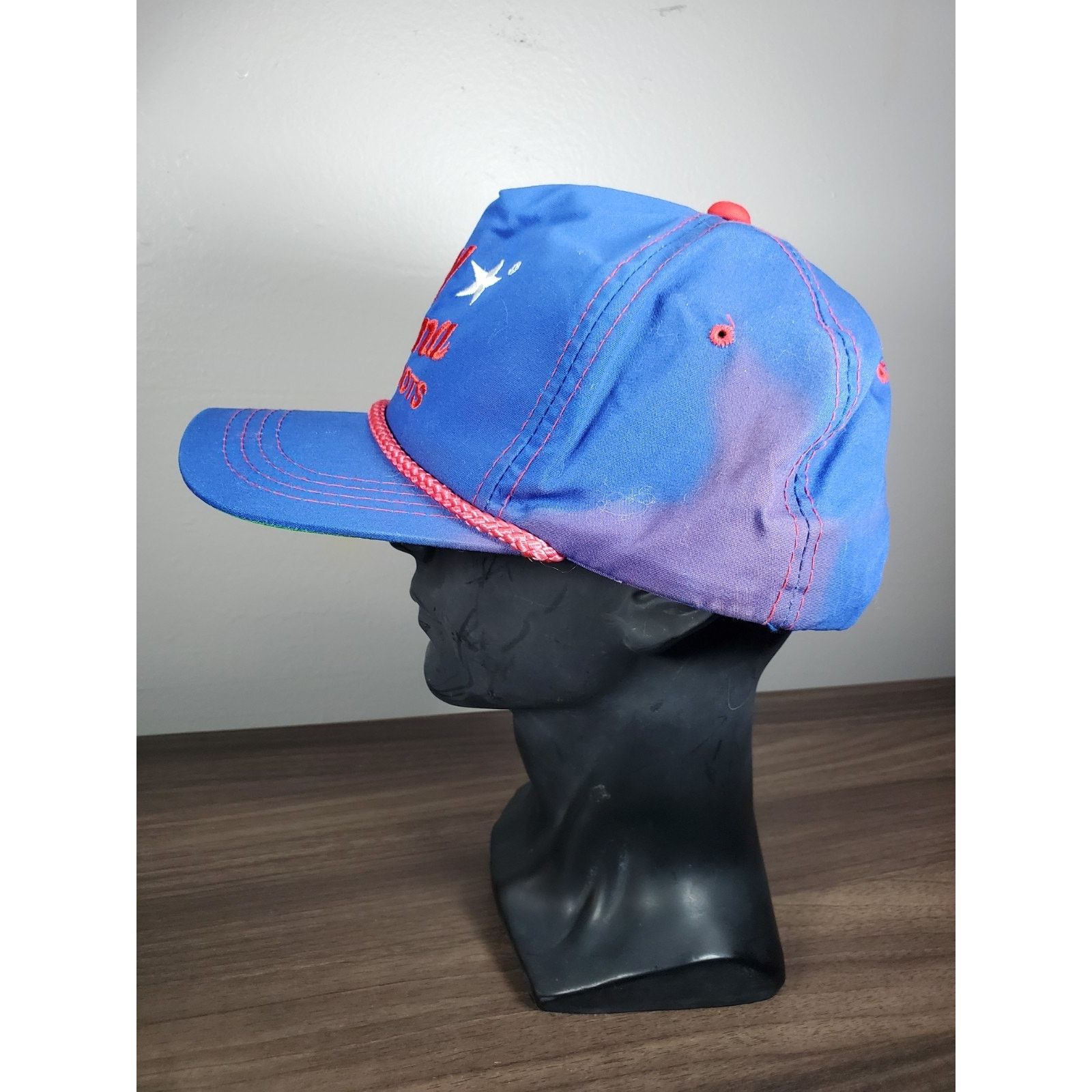 Tony Lama × Vintage Tony Lama Boots Snapback Hat Blue Cap Red Rope Green Bill Size ONE SIZE - 5 Thumbnail