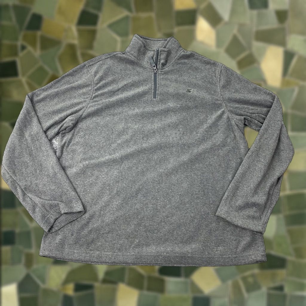 Starter Starter Sweatshirt Mens Large Gray Quarter Zip Fleece Pullover Size US L / EU 52-54 / 3 - 1 Thumbnail