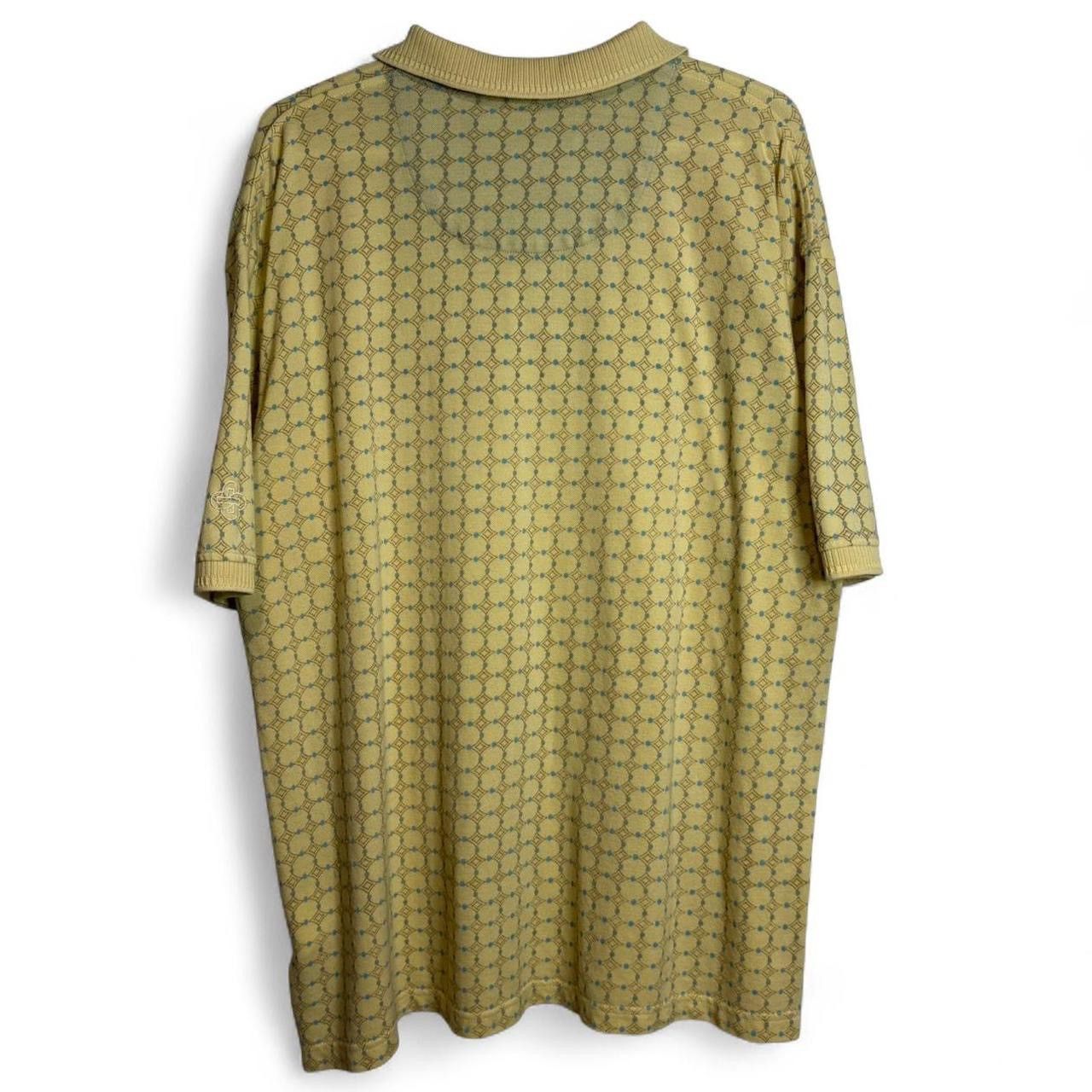 Vintage Vintage Patterned Yellow Oversize Polo Shirt - L Size US L / EU 52-54 / 3 - 6 Thumbnail
