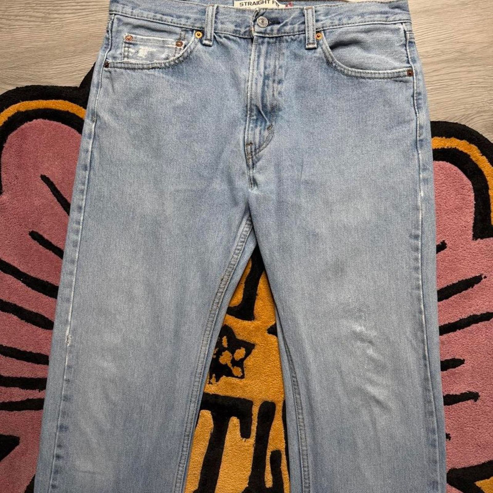 Levi's × Vintage Vintage Y2K Levi’s Strauss 505 Straight Fit Denim Jeans Size US 33 - 2 Thumbnail